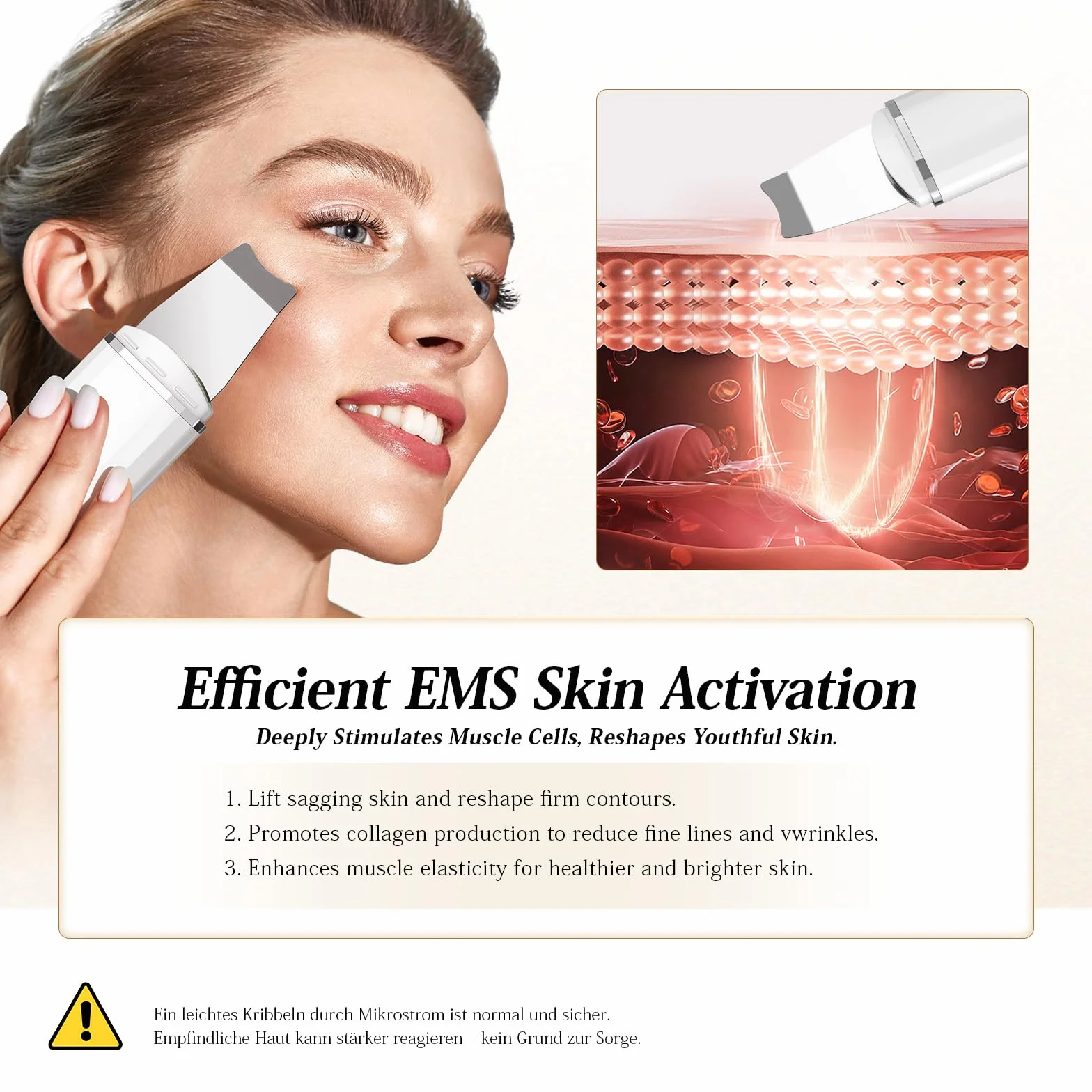 ANLAN Ultradźwiękowa Peeling do Skóry Elektryczny Skin Scrubber Twarzy Oczyszczacz Porów