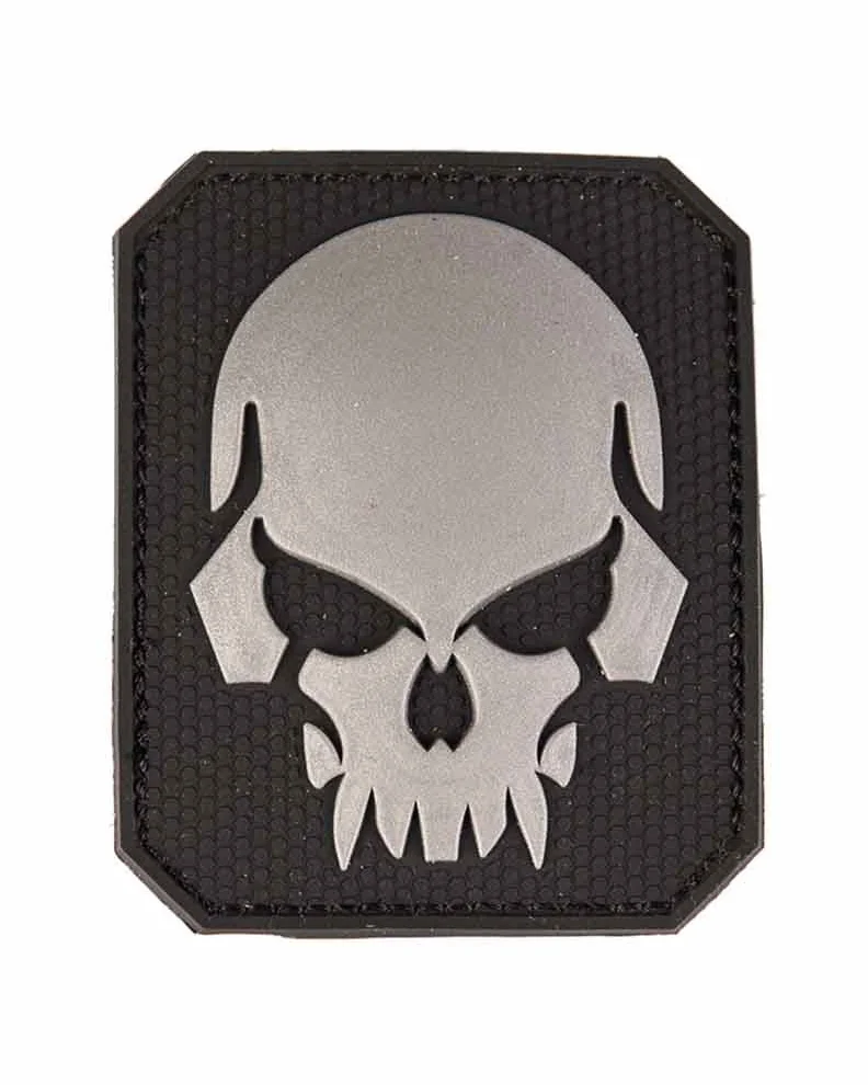 Mil-Tec Naszywka 3D Skull PVC z rzepem Czarna Rozmiar L