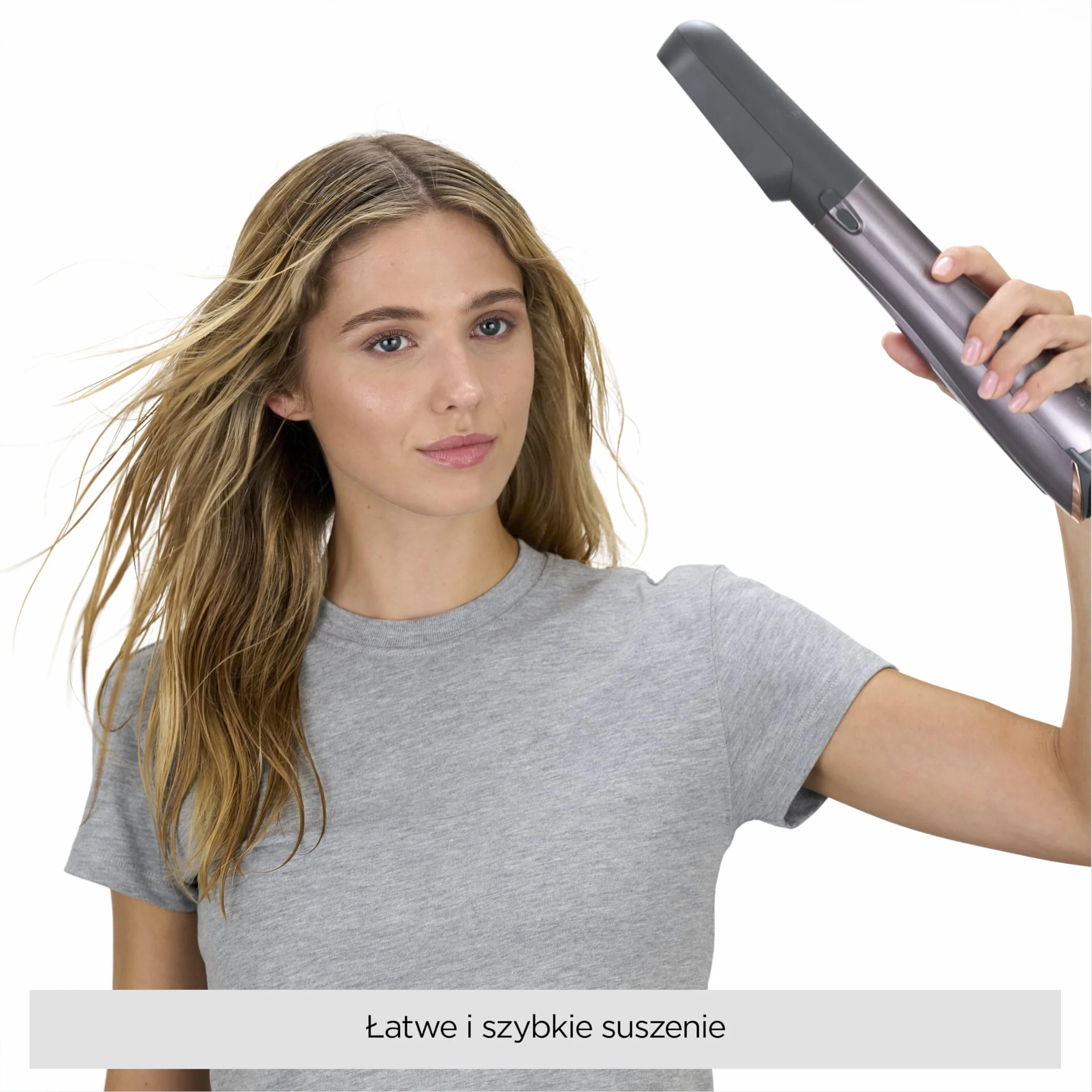 BaByliss Air Styler 1000W - wielofunkcyjna suszarka do włosów, nadająca objętość i lokówka, zaawansowany system jonizacji, kręcenia włosów, 4 nakładki, miedziano-szary, AS136E