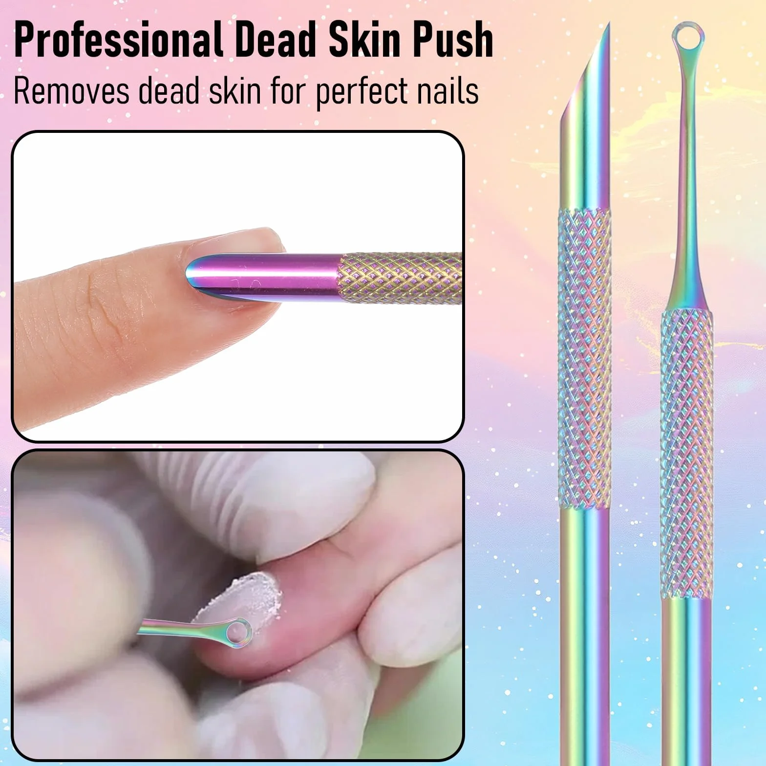 2 szt. trymer do skórek, narzędzie do usuwania skórek, podwójna głowica, narzędzie do usuwania pętli, zestaw do manicure dla profesjonalnych manikiurzystów, do salonu domowego, na loterię