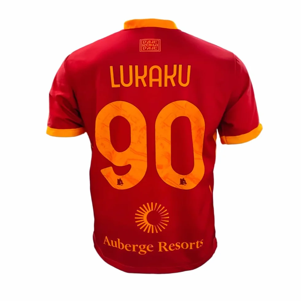 As Roma Chłopcy Football Jersey Koszulka Piłkarska, Czerwony, 12 lat
