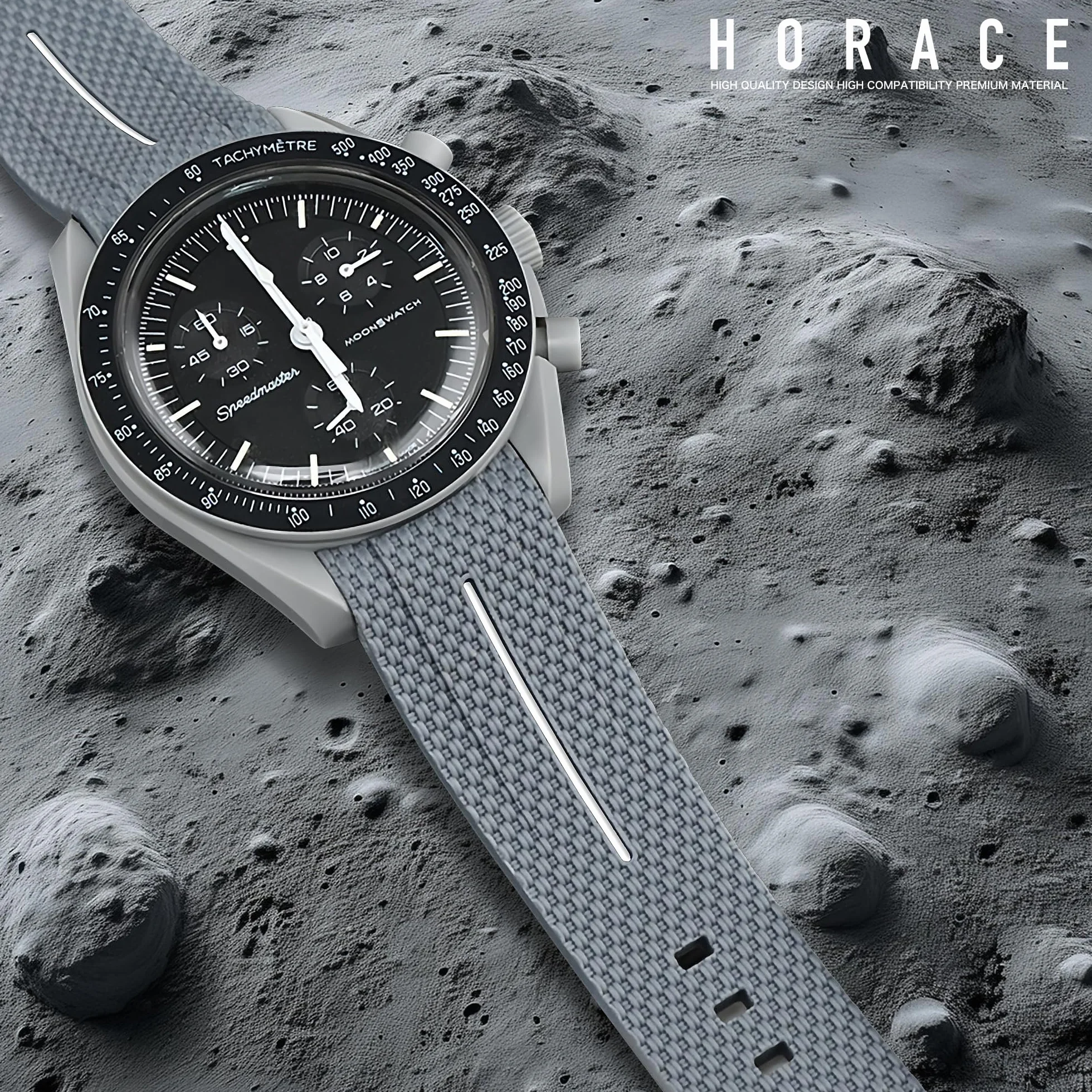 HORACE Uniwersalny gumowy pasek szybkozłączny kompatybilny z Omega x Swatch MoonSwatch 20 mm