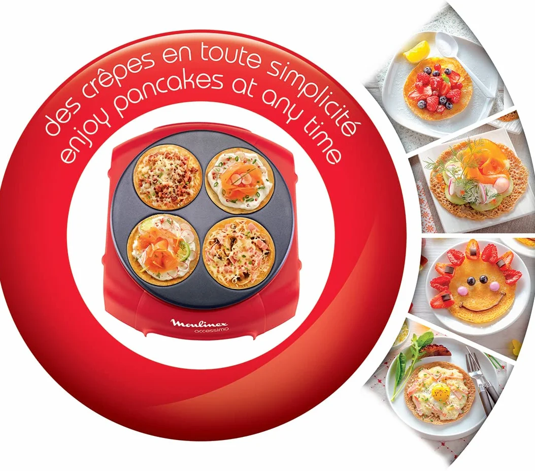 Moulinex PY312511 ACCESSIMO Pancake Party-Runde Red
