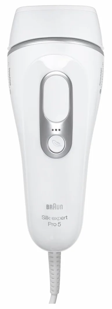 Braun IPL Silk·expert Pro 5, usuwanie włosów w domu, z torbą do przechowywania, golarka Gillette, 2 nasadki, PL5145