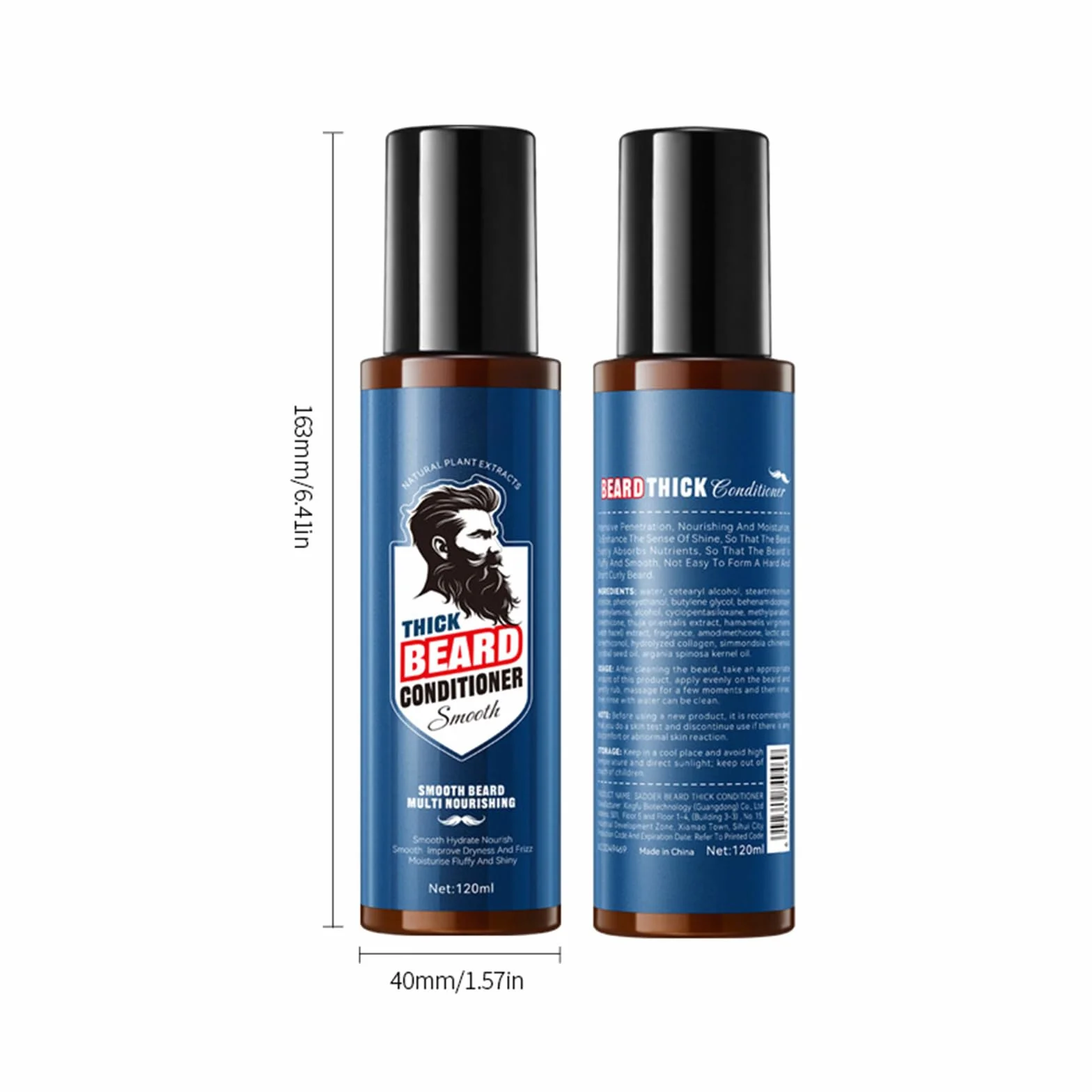 Beard odżywka do brody z olejkiem arganowym, naturalna odżywka do brody, do miękkiej, zadbanej brody, pielęgnuje suche włosy, wegańska, wzmacnia brodę i redukuje rozdwajanie końcówek