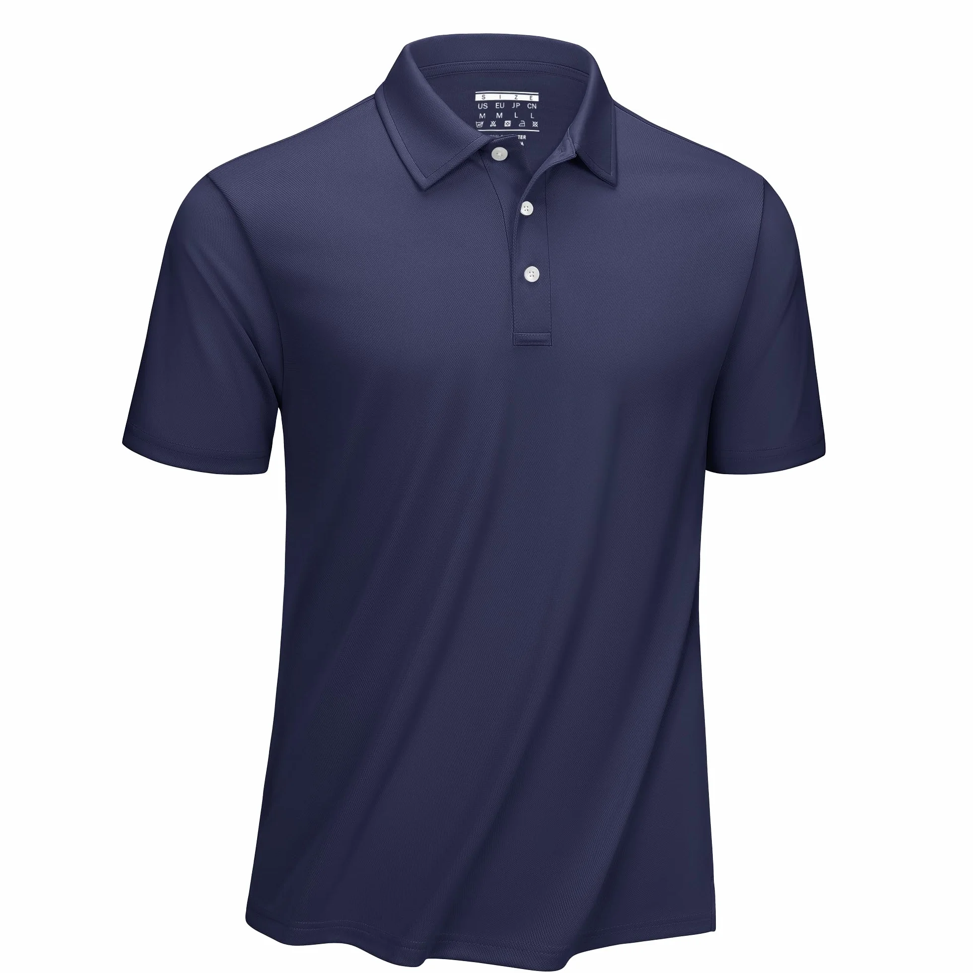 KEFITEVD Męskie Szybkoschnące Koszulki Polo z Krótkim Rękawem na Zajęcia na świeżym Powietrzu Golf T-shirt Turystyczny Poliester Wygodny z Guzikiem