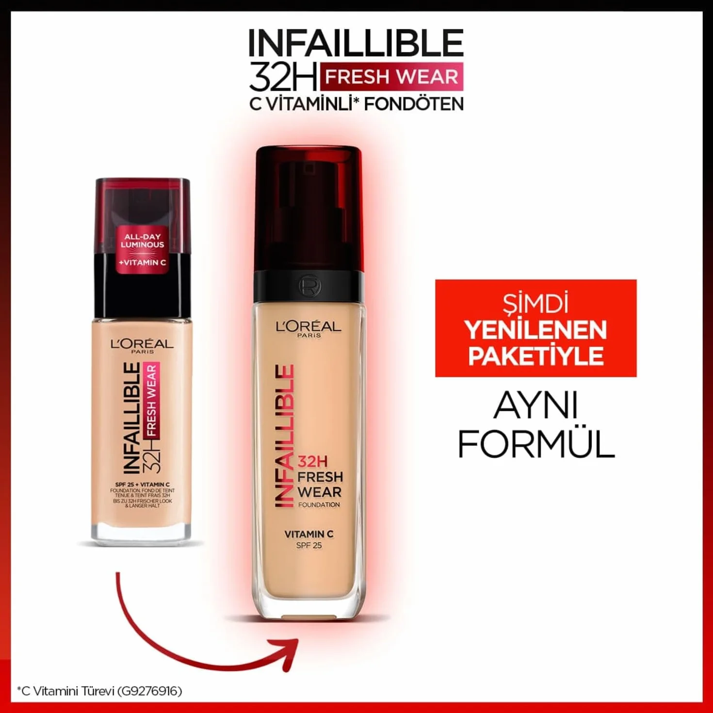 L'Oréal Paris Infaillible 24 h Fresh Wear Długotrwały kryjący podkład odporny na ścieranie, lekka formuła, SPF 25, 120 Vanille, 30 ml