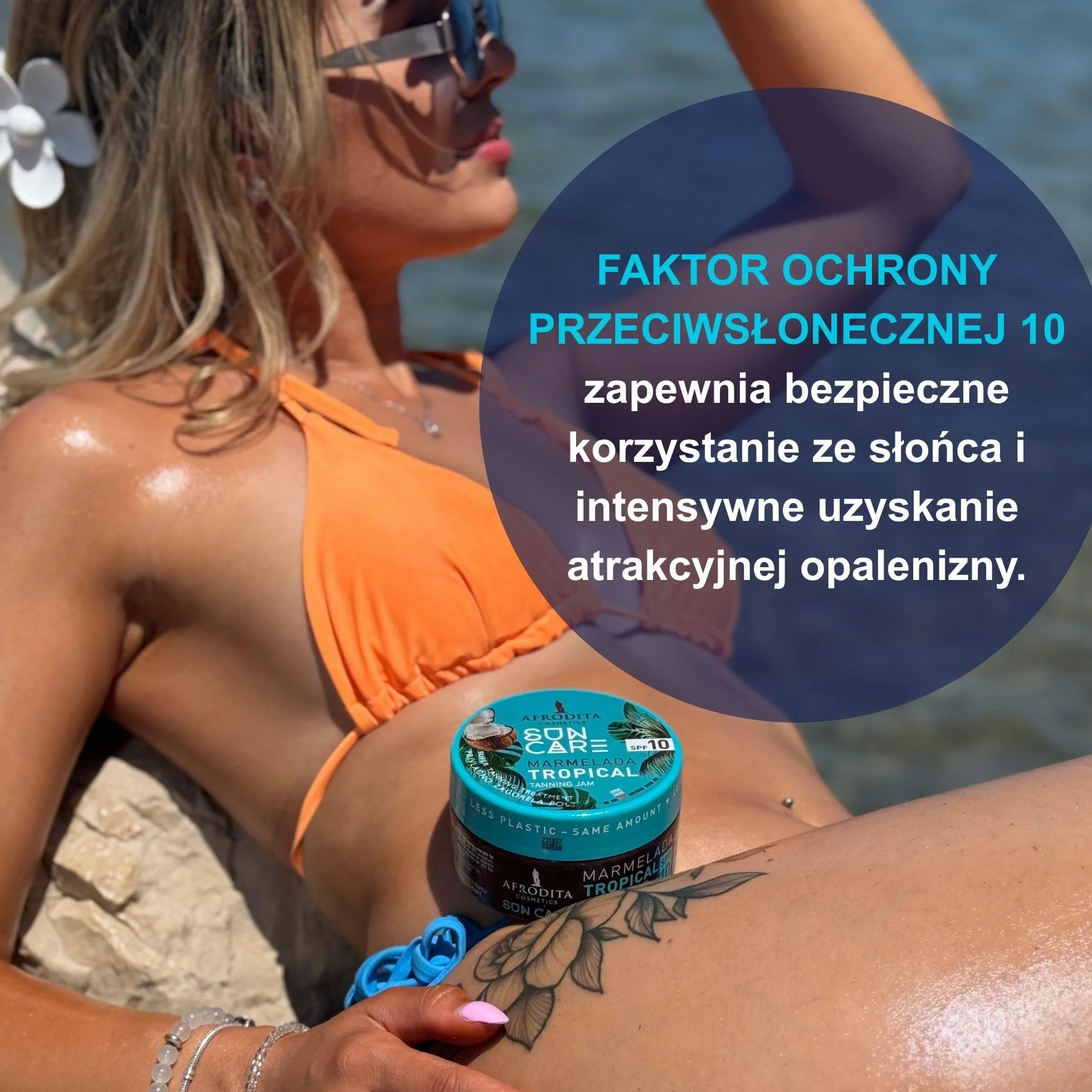 Afrodita Cosmetics Sun Care Przyspieszacz opalania, do szybkiej i intensywnej opalenizny, 100% brązowa skóra, bogata tekstura, oleista formuła kremowa (Tropical)