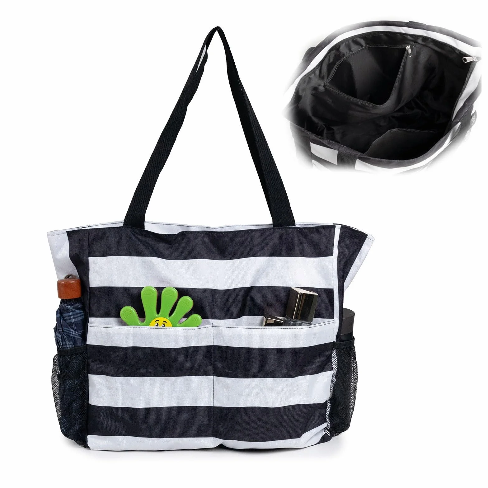 Damska torba plażowa 43 x 38 x 15 cm duża wodoodporna duża torba plażowa z zamkiem błyskawicznym torby plażowe z wieloma kieszeniami damskie torby plażowe na plażę do podróży na plażę, basen