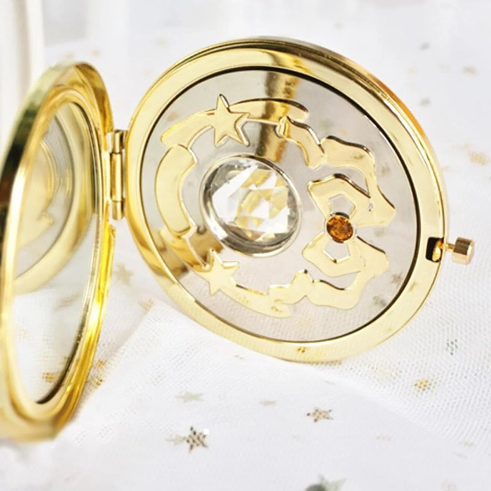 Lustro Sailor Moon Anime Składane w Kształcie Gwiazdek Cosplay dla Dziewczynek Metalowa Obudowa