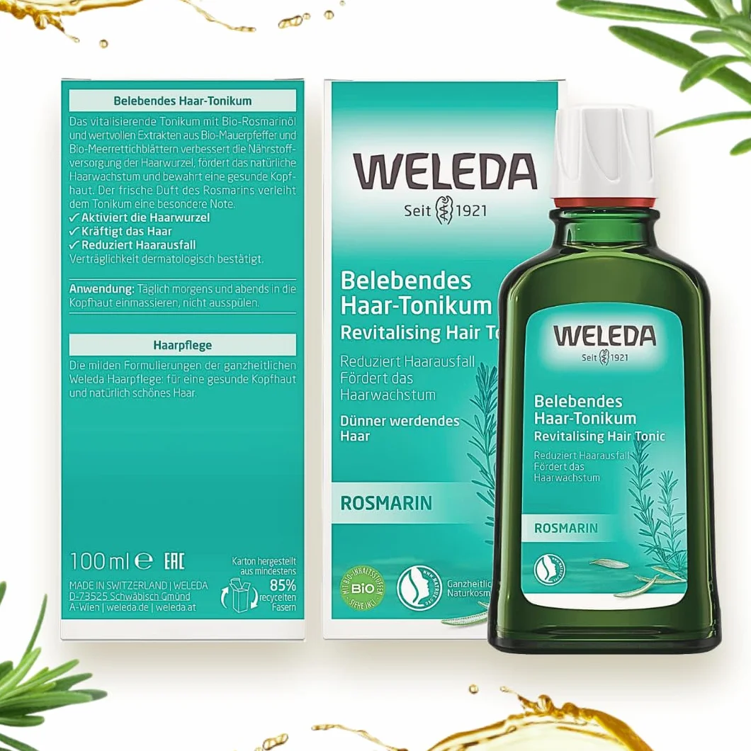 Aplikator do cebulek włosów 170 ml kompatybilny z WELEDA Bio rozmaryn tonik do włosów z olejkiem rozmarynowym