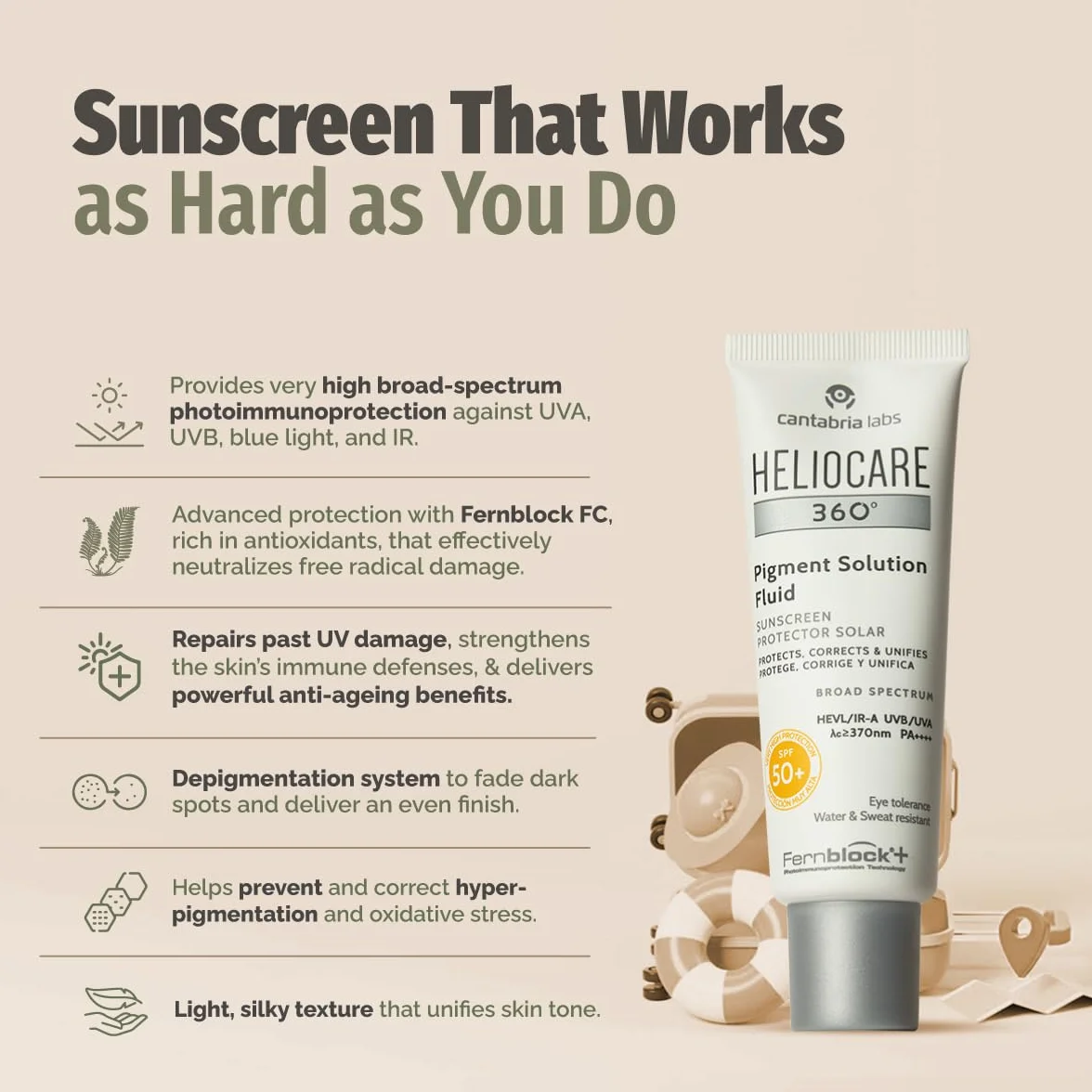Heliocare 360 pigment Solution Fluid SPF50 50 ml, 50 ml (1 opakowanie)