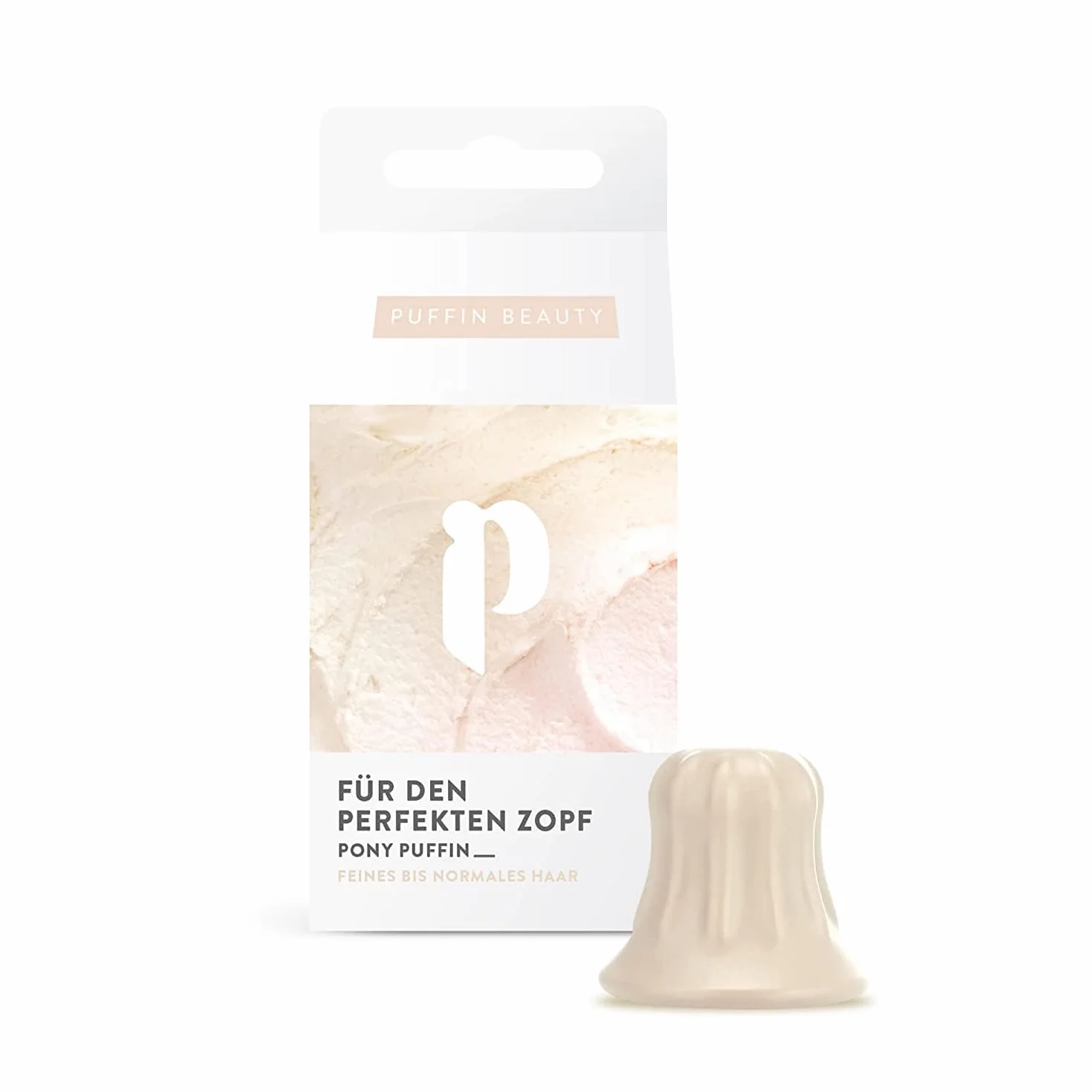 pony puffin VANILLA | Dla idealnego warkocza o pełnej objętości i utrzymaniu – Made in Germany | nie zawiera lateksu i wegański | podnosi Twój warkocz na wyższy poziom | beżowy do wszystkich jasnych