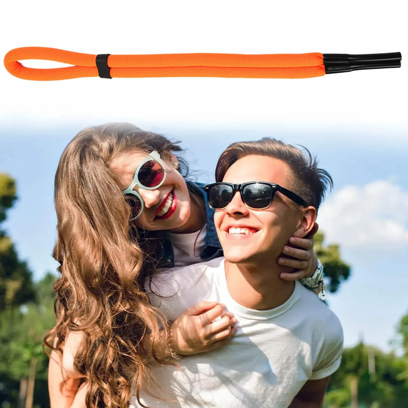 Pływający pasek do okularów przeciwsłonecznych, sznurek do okularów, szybkoschnąca smycz 65 cm, lekki komfort, pasek do okularów na plażę, nad jezioro, sporty wodne, kajakarstwo, pływanie