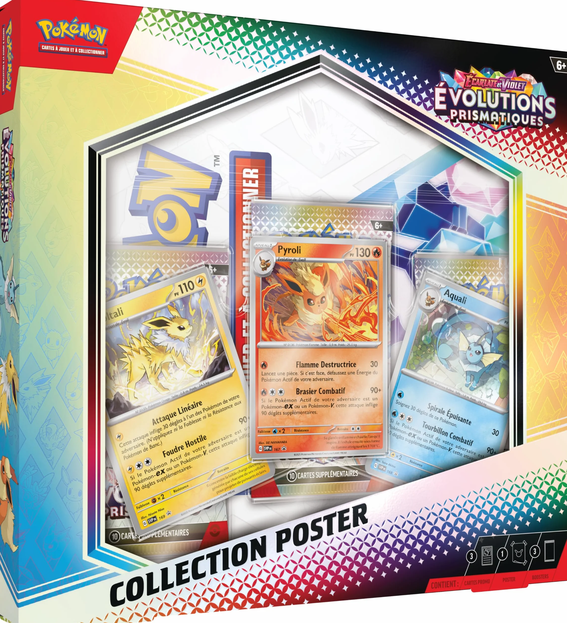 TCG Pokémon : Kolekcja plakatów Szkarłatny i Fioletowy - Pryzmatyczne Ewolucje (3 boostery i 3 błyszczące karty promocyjne)