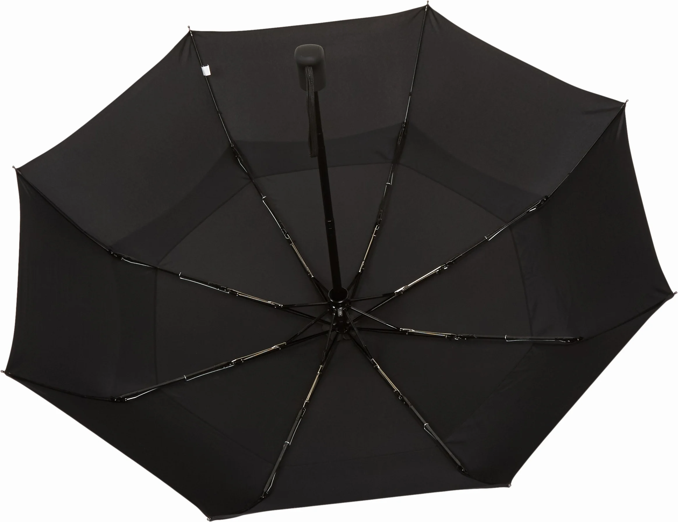 Amazon Basics Parasol Podróżny, Automatyczny, Kompaktowy, Wiatroszczelny, Wytrzymały, ze Szczeliną Wiatrową, Ośmiokątny, Czarny, Uniwersalny Rozmiar