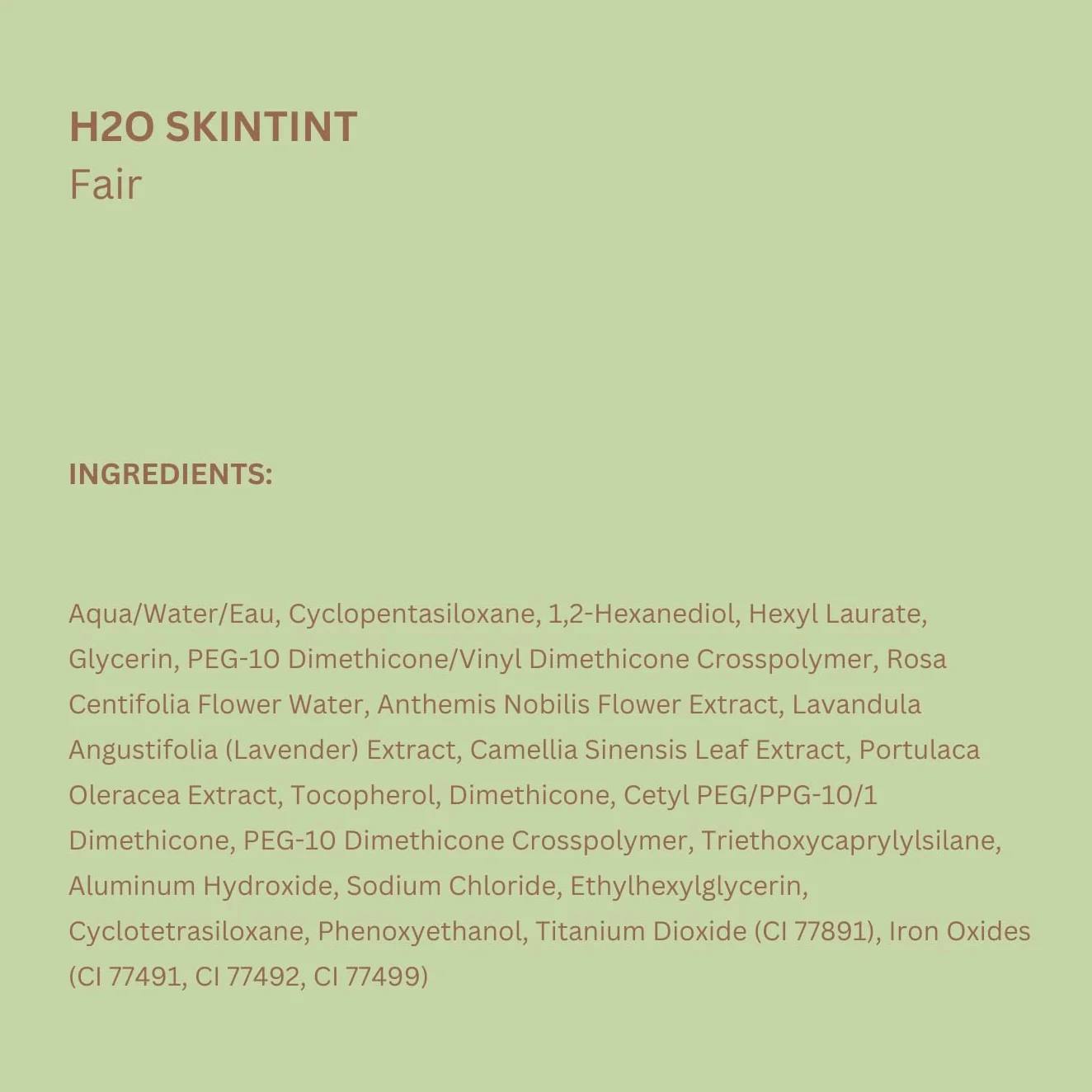 Pixi Beauty H2O SkinTint | Getonowana żelowa pielęgnacja nawilżająca | Lekka, nawilżająca i odporna na wodę | Wyrównuje odcień cery i zmniejsza zaczerwienienia | Odcień: Fair | 35 ml / 1,2 fl oz
