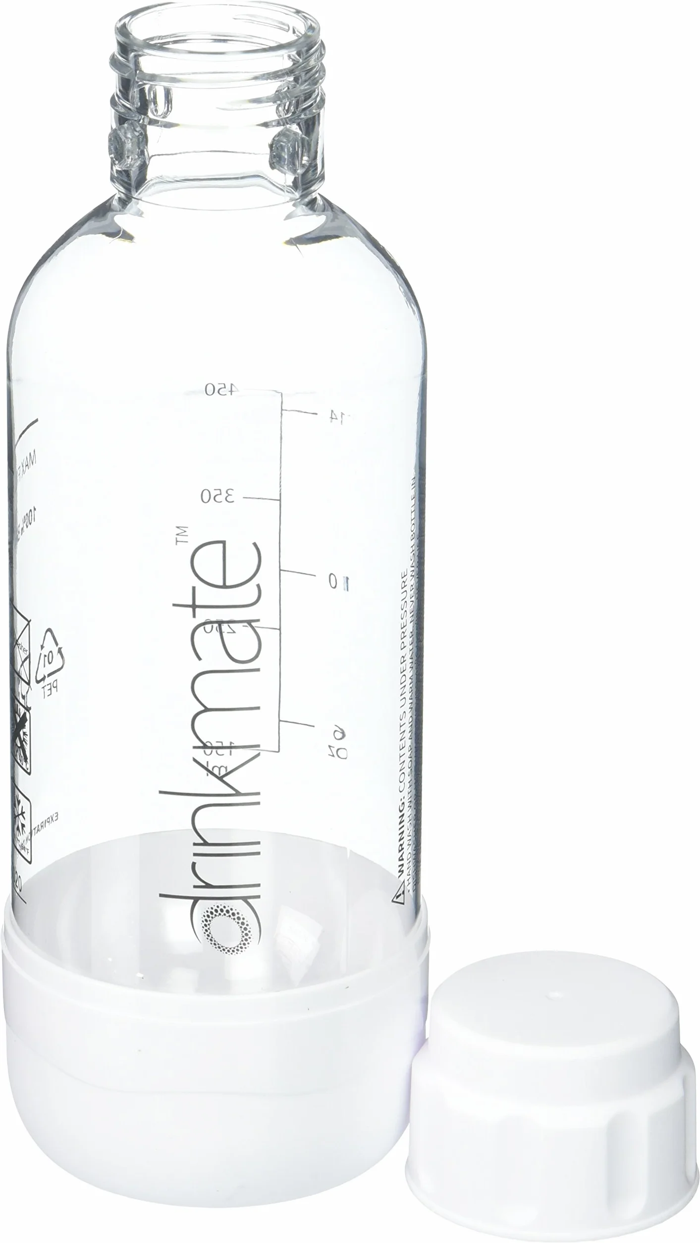 DrinkMate Butelki gazowane do napojów gazowanych (2 sztuki) (0,5 l, białe)