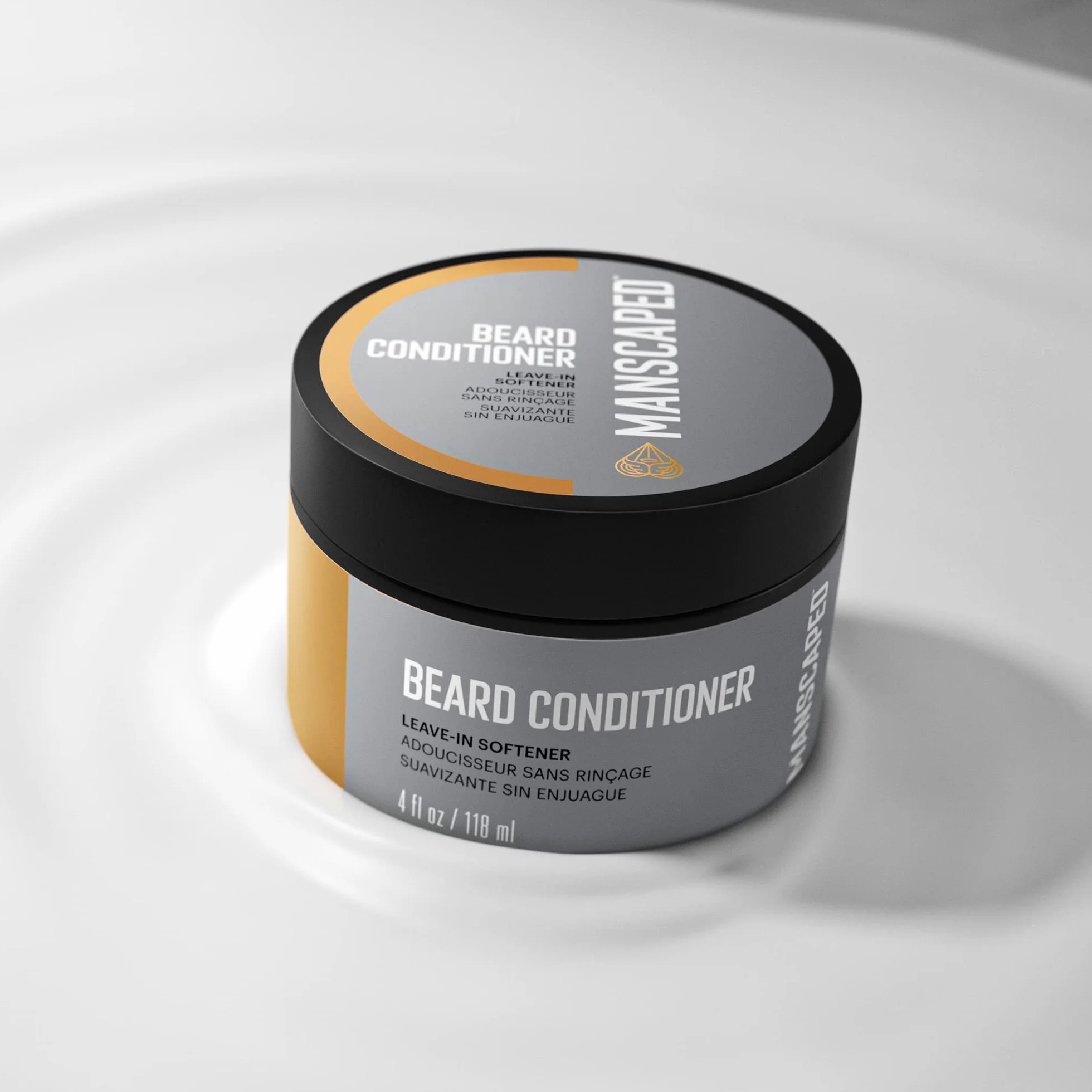 MANSCAPED® Odżywka do brody, zmiękczacz bez spłukiwania z odżywczymi olejkami i przeciwutleniaczami, masło shea, eukaliptus, lawenda, olej kokosowy nawilża i wzmacnia, (118 ml)