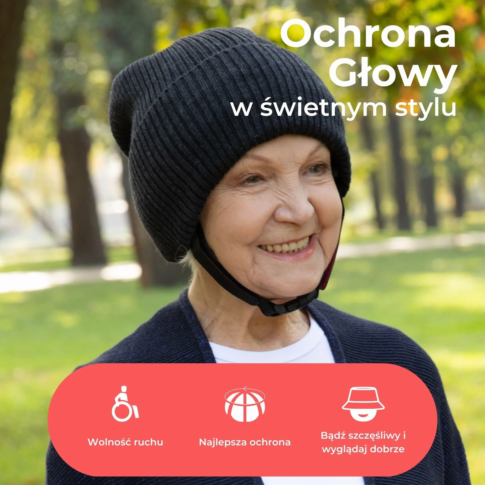 Ribcap Lenny antracyt medium, miękka ochrona głowy, Ø 56-58 cm