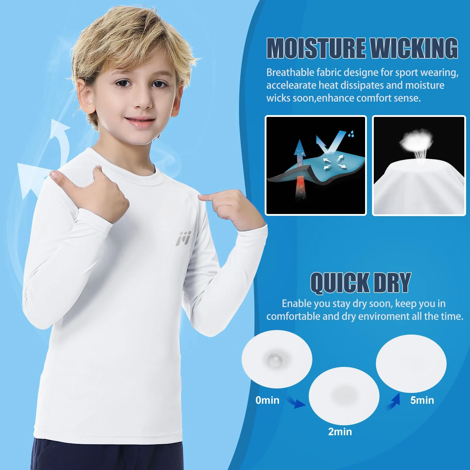 MEETWEE Rash Guard Shirt Boy's Boys Rash Guard-up2k