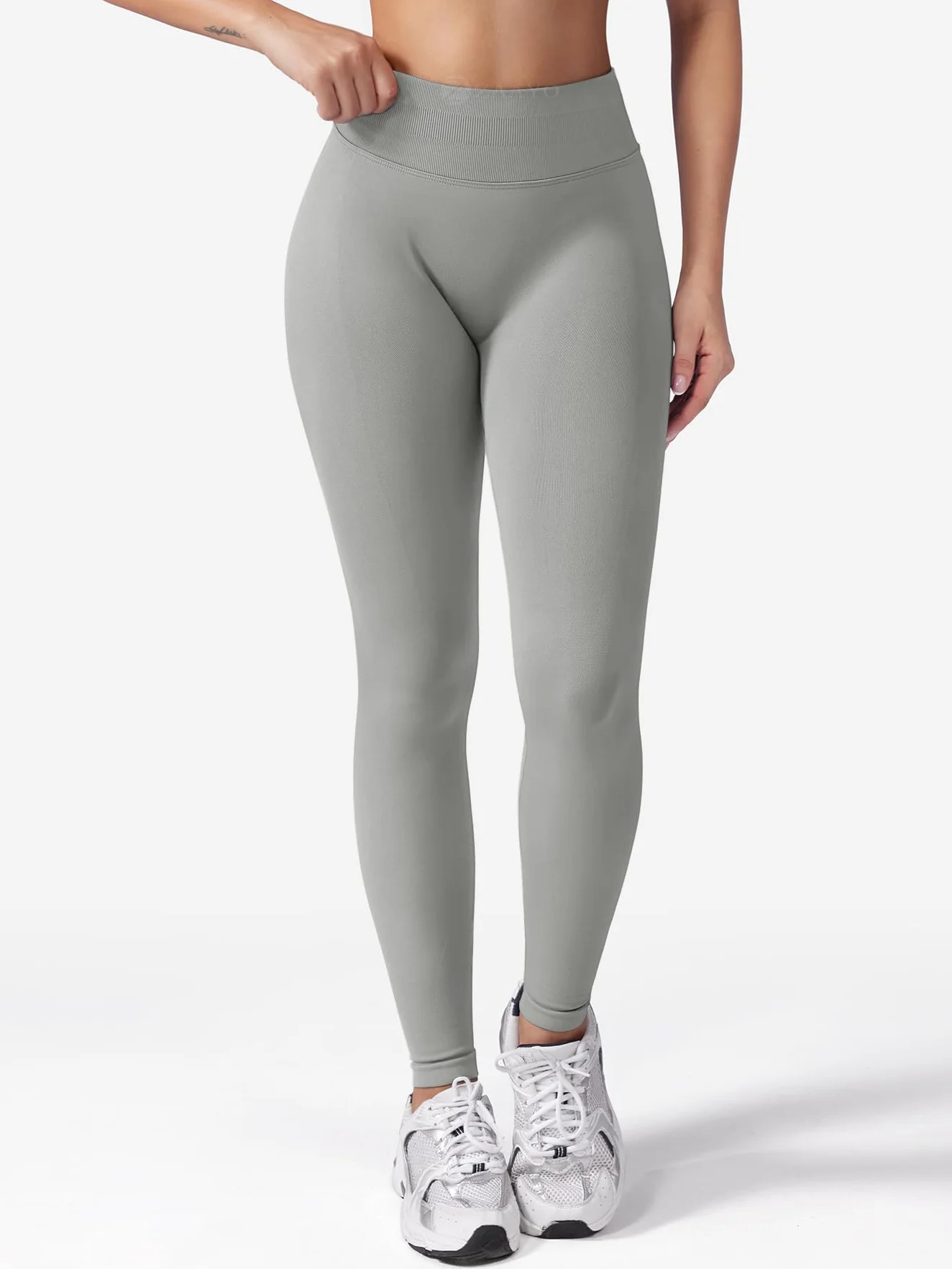 ZAAYO Damskie legginsy sportowe, bezszwowe legginsy z wysokim stanem, do podnoszenia pośladków, push up, na siłownię, spodnie sportowe