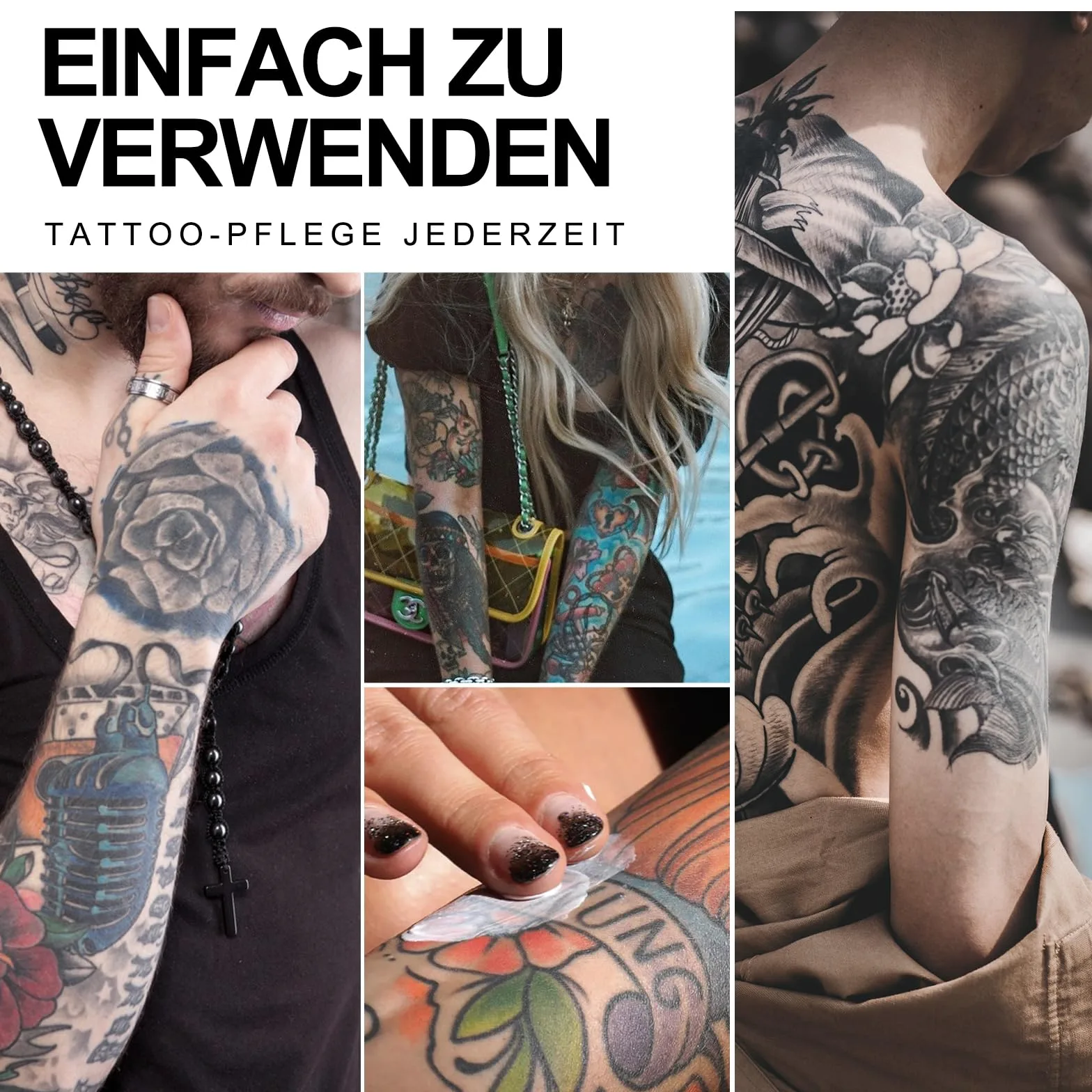krem do tatuażu, balsam do tatuaż, kremowy do pielęgnacji tattoo, rozjaśniający i nawilżający, wzmacnia kolory tattoos, wspomaga gojenie