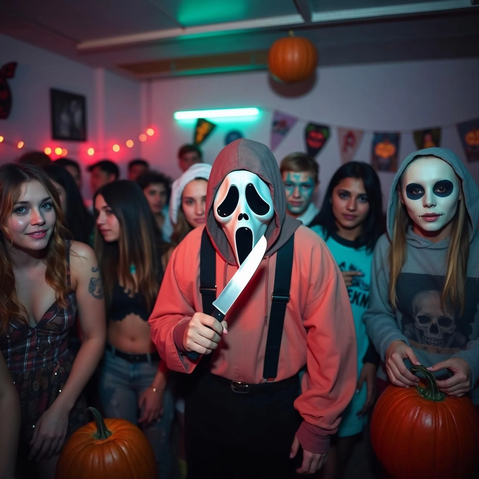 TK Gruppe Timo Klingler Scream maska ducha na Halloween dla mężczyzn i kobiet jako kostium na Halloween i karnawał – maska kostiumowa Ghostface przebranie maska ducha