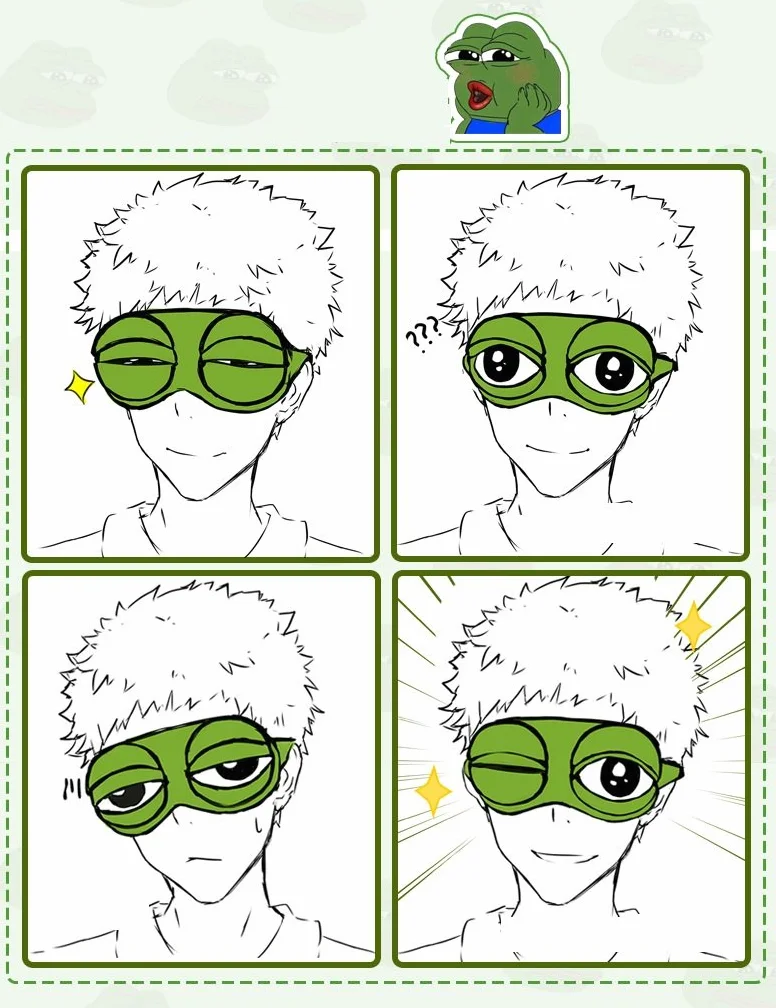 Maska na oczy 3D do spania, puszysta maska nocna z kreskówką żabą (zielona)