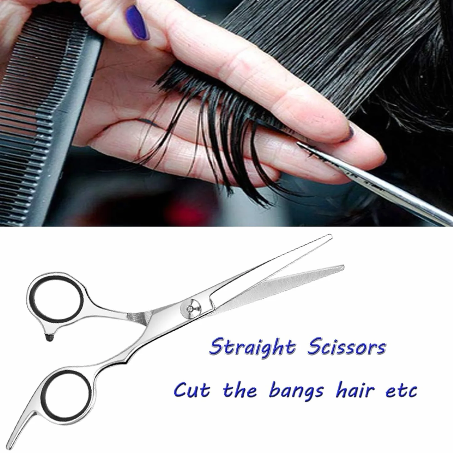 Professionelle Haarschneideschere / -schere (6,7 Zoll), Edelstahl-Haarschnittschere für den Salon zu Hause, Friseur-Friseurschere für Frauen, Männer, Kinder