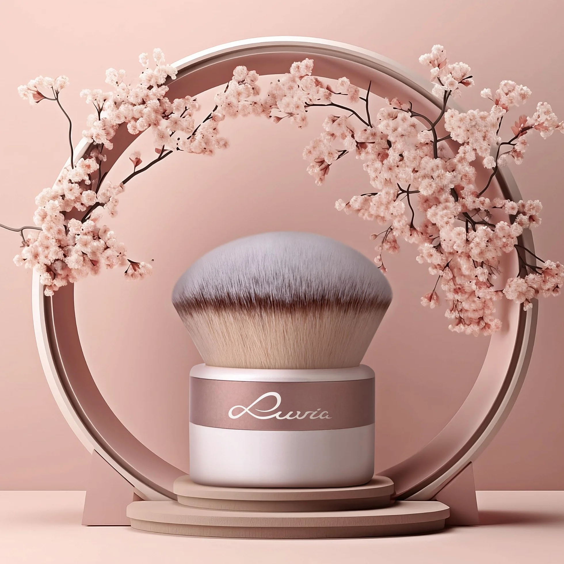 XXL Kabuki Luvia, pędzel do makijażu, pędzel do pudru do twarzy, bronzer, wegański pędzel kosmetyczny/Kabuki Brush - Elegance