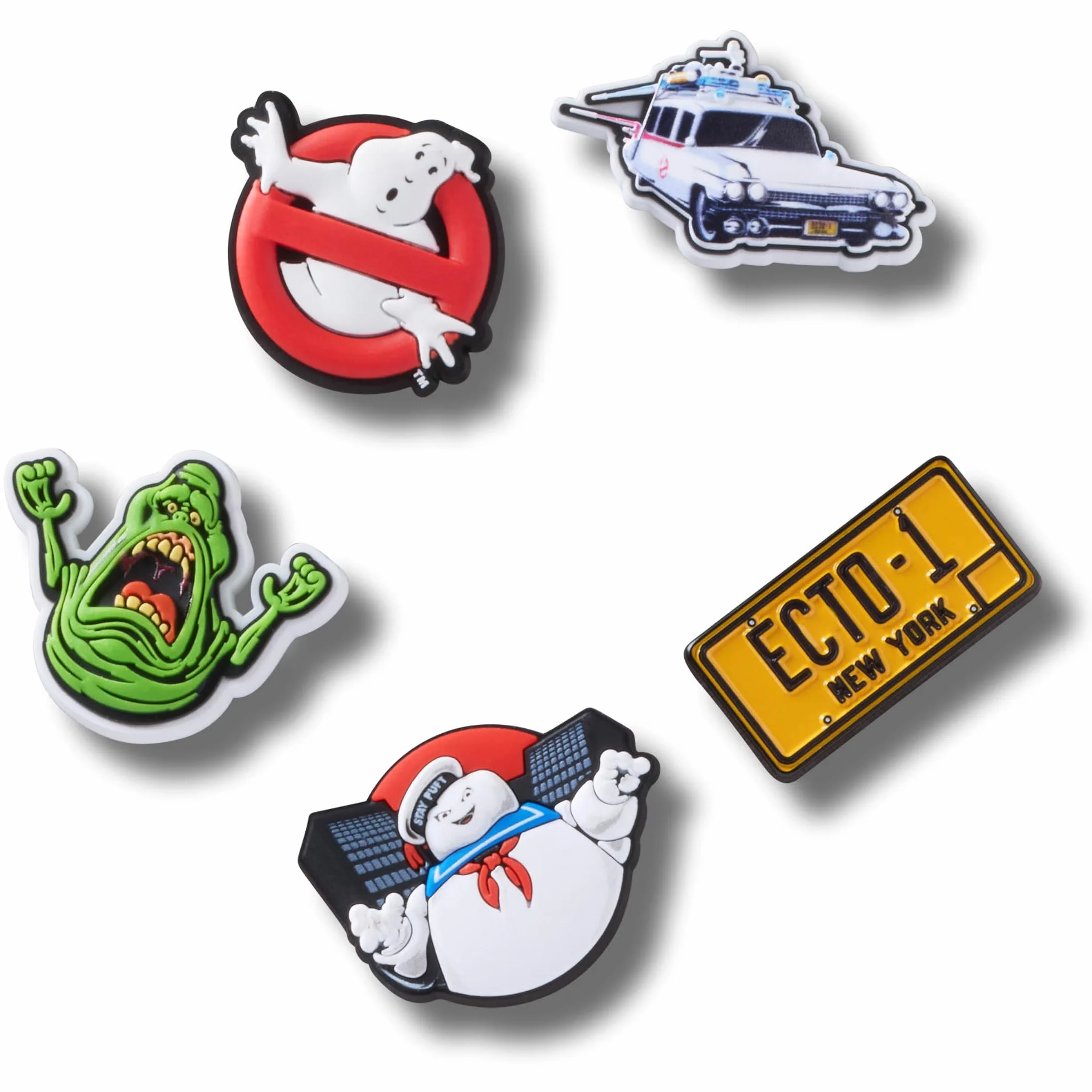 Crocs Unisex Ghostbusters 5-pak zawieszek do butów, wielokolorowe, jeden rozmiar, wielobarwny, Rozmiar Uniwersalny