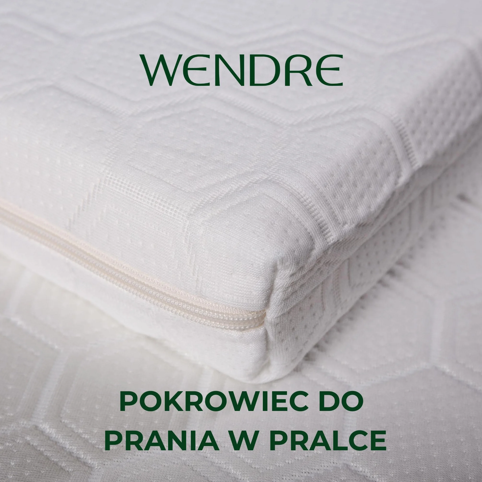 WENDRE Topper 140x190 – 7 cm Pianka Wysokoelastyczna – H3 Twardy – Comfort Plus – Z Gumkami Narożnymi – Oddychający – Zdejmowany Pokrowiec – OEKO-TEX – Wyprodukowany w UE