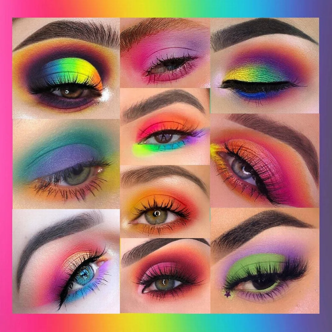 UCANBE paleta 48 kolorowych cieni do powiek, brokatowe, matowe, egzotyczne aromaty, cienie do powiek, neonowe, metaliczne, zielone, kosmetyki do makijażu oczu