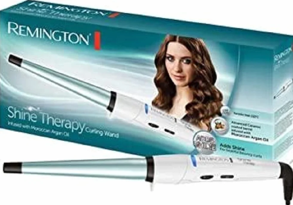 Remington Lokówka do włosów 13-25 mm, tworzy sprężyste loki i fale, powłoka Advanced Ceramic i moc olejków arganowych, regulacja temp. do 210°C, szybkie nagrzewanie do 30s., Shine Therapy CI53W