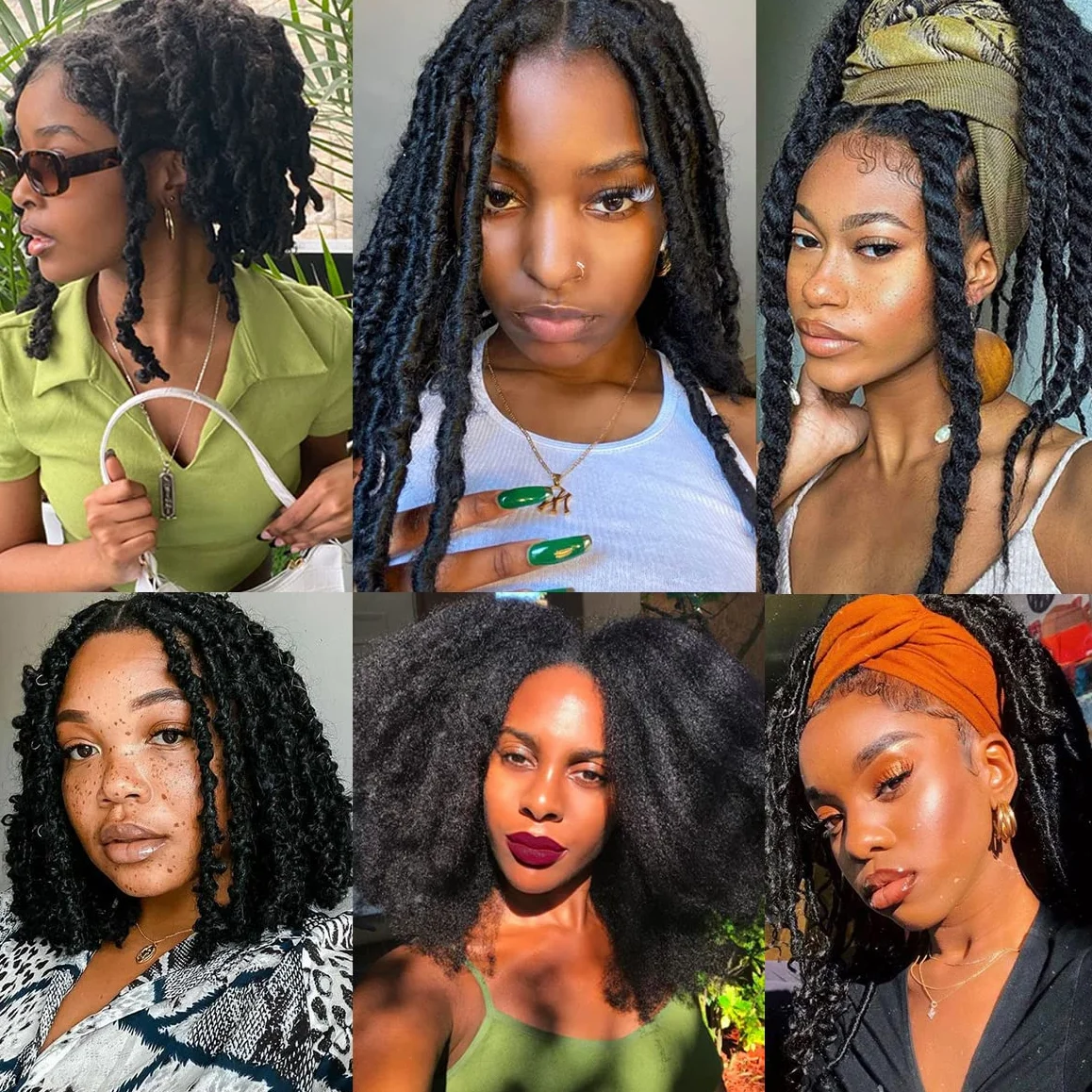 Leeven 20 cm sprężyste skręcone włosy Marley Locs 8 opakowań do afro
