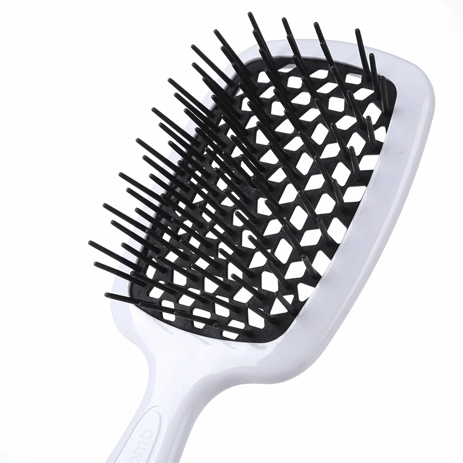 DieffematicSZ Grzebień Hole Comb Plastic Massage Comb Dry Wet Dual Purpose Hollow Comb