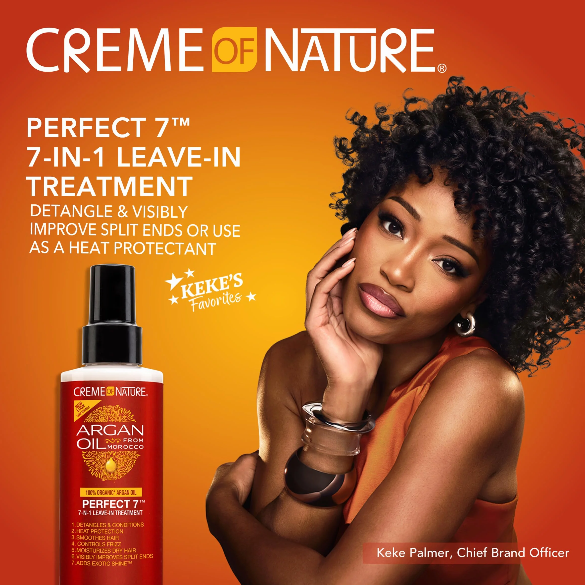 Creme Of Nature Argan Oil Perfect 7 Leczenie 7 w 1, dla zdrowego wyglądu włosów, 7 korzyści w 1 produkcie - 150 ml