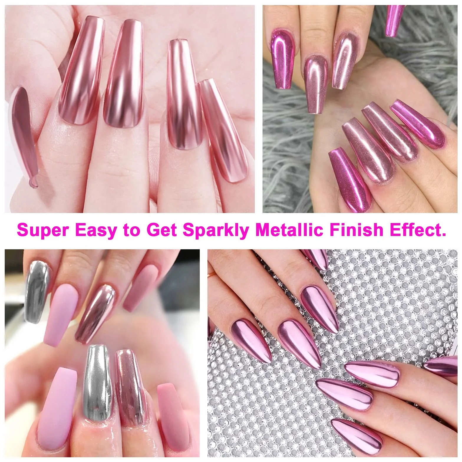 Saviland Chrome Nail Powder Set 36 Kolorów Chromowanego Pudru Do Paznokci Z Efektem Lustra Laser