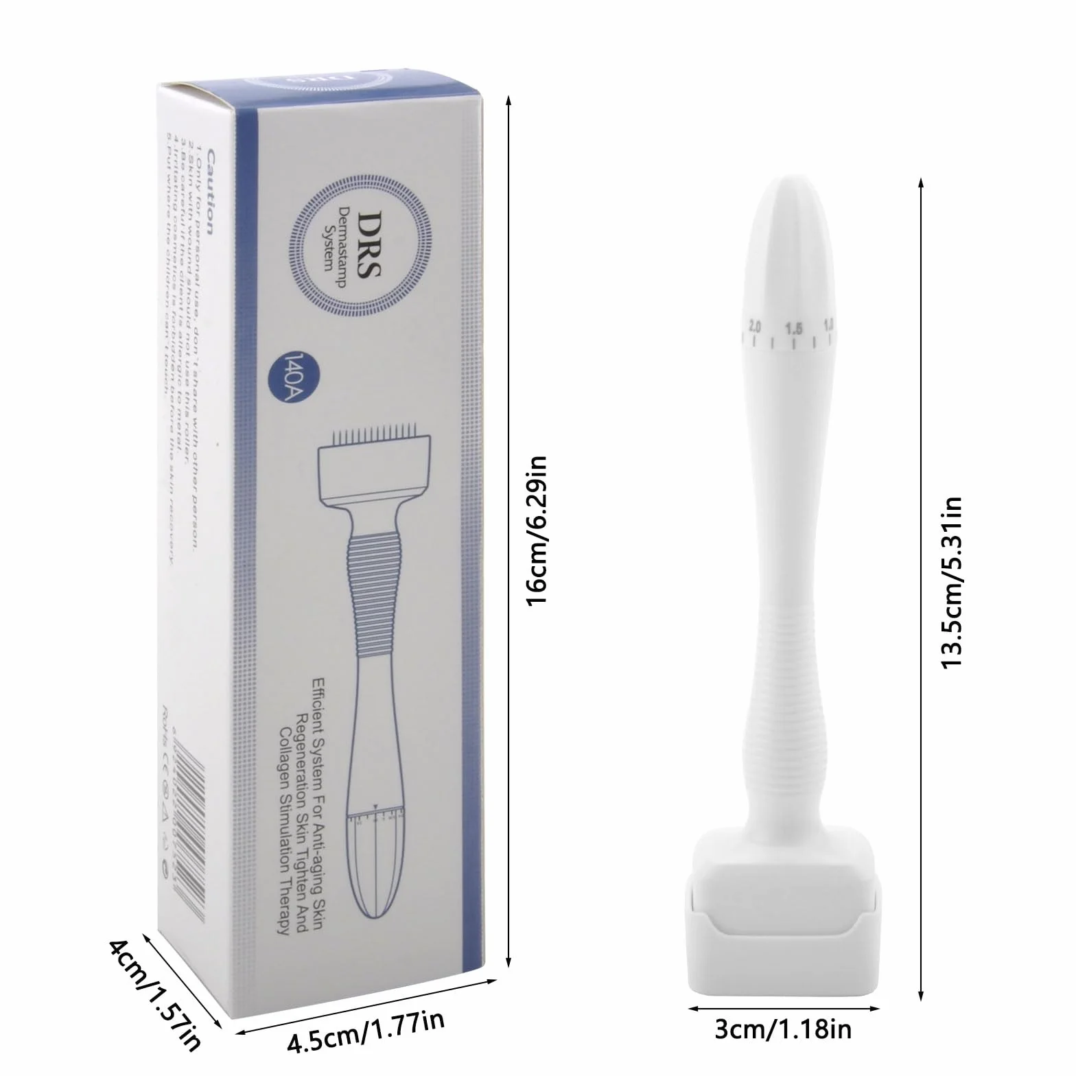 HENGBIRD Derma Stamp, derma Pen regulowany mikroigłowy, mikroigły, wałek do brody, wałek do włosów, skóry głowy
