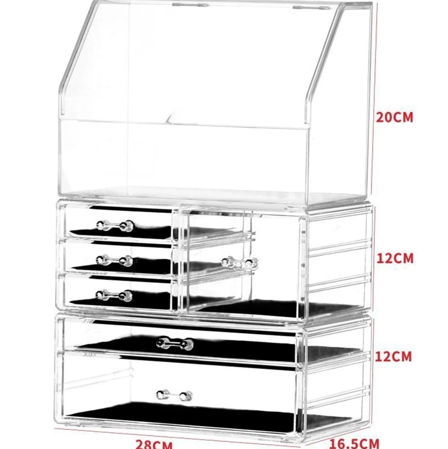 Organizer do Makijażu Elegancki Organizer Do Pielęgnacji Skóry Przezroczysty Pojemnik Przechowywania Kosmetyków Z Pokrywką Toaletka Łazienkowa Biurko Pojemnik na Kosmetyki