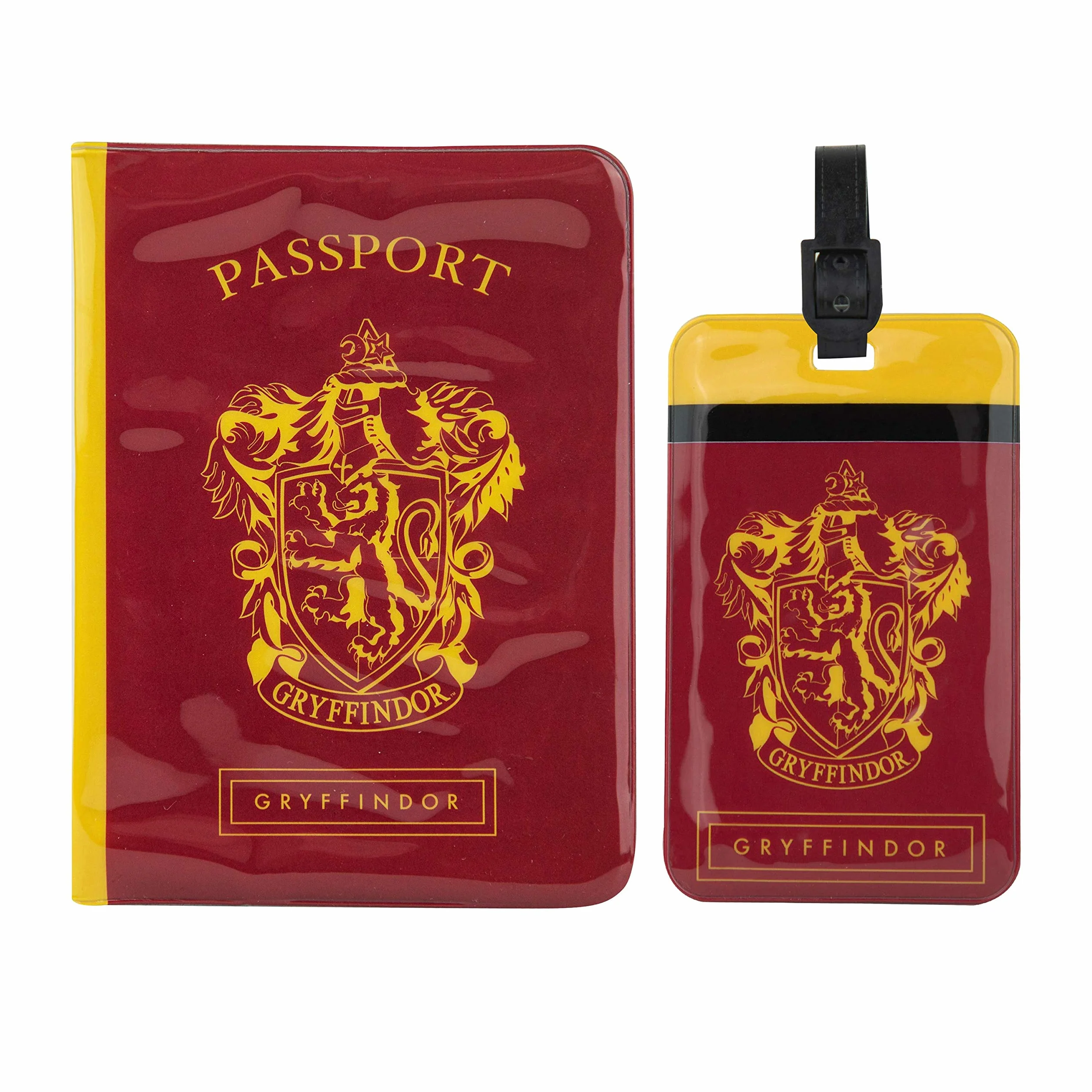 Cinereplicas Harry Potter - Zestaw przywieszka i okładka na paszport Gryffindor - Oficjalna licencja