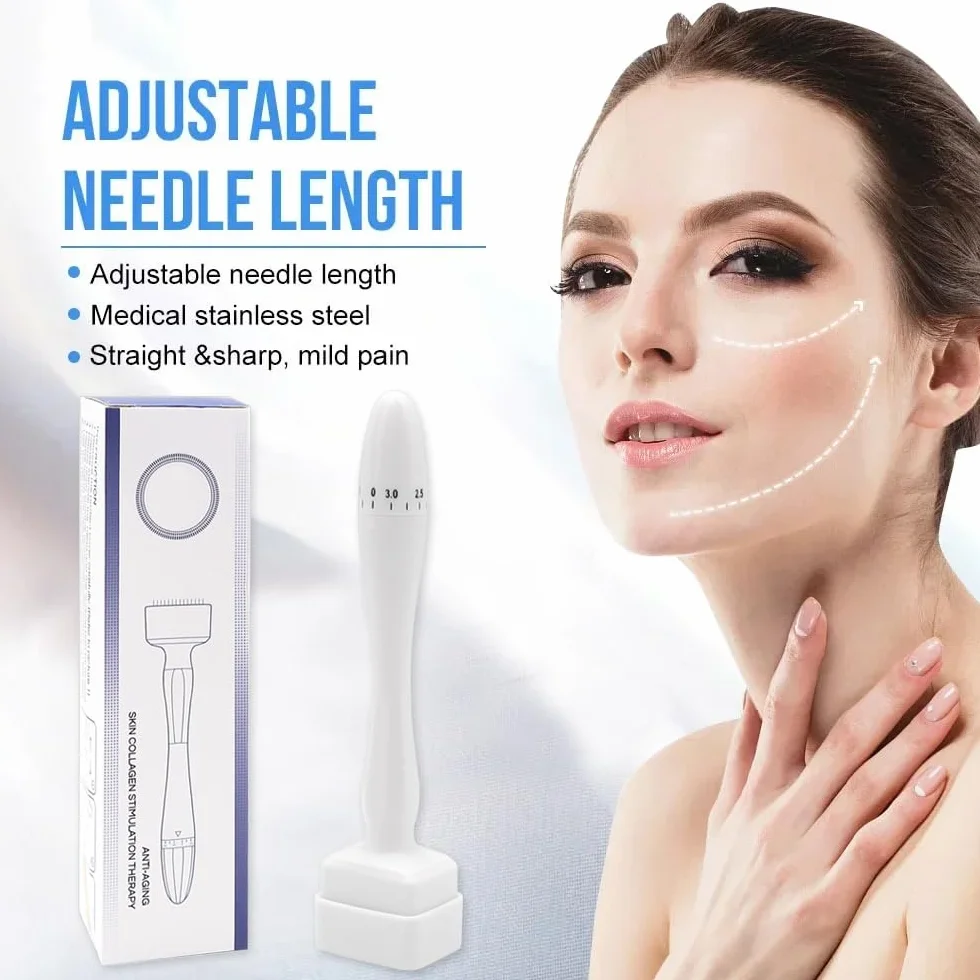 Aoyswuz Derma Stamp Microneedle Regulowany wałek do skóry 140 tytanowych igły