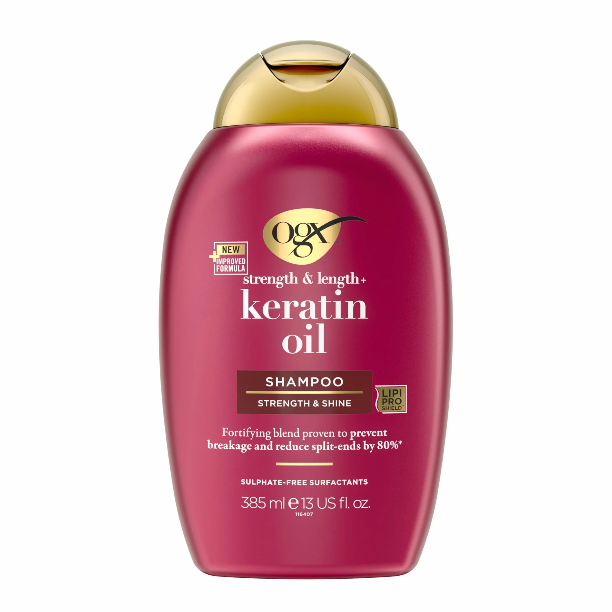 OGX Anti-Breakage Keratin Oil Shampoo szampon do włosów, 1 opakowanie (1 x 385 ml)
