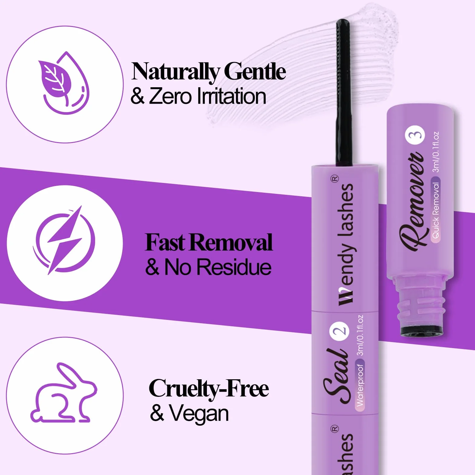 Wendy Lashes Lash Bond and Seal 3 w 1 klej do rzęs wodoodporny długotrwały