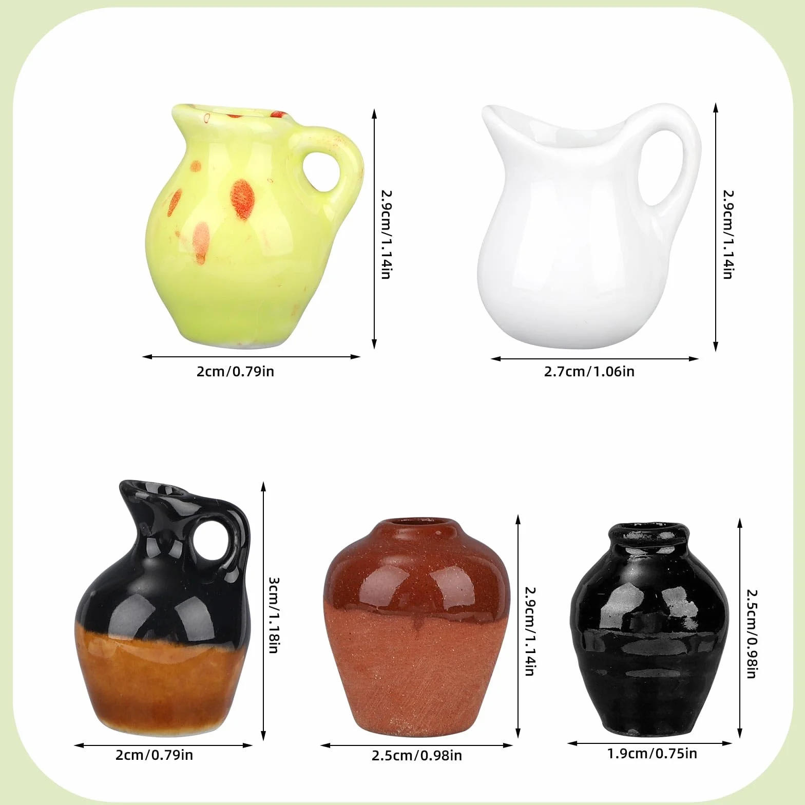 lasuroa 5 Sztuk Mini Wazon Magnesy na Lodówkę, Ceramiczne Słodkie 3D Roślina Wazon Lodówka Magnesy Zabawne Dekoracja Lodówki Do Kuchennej Szafki Biurowej