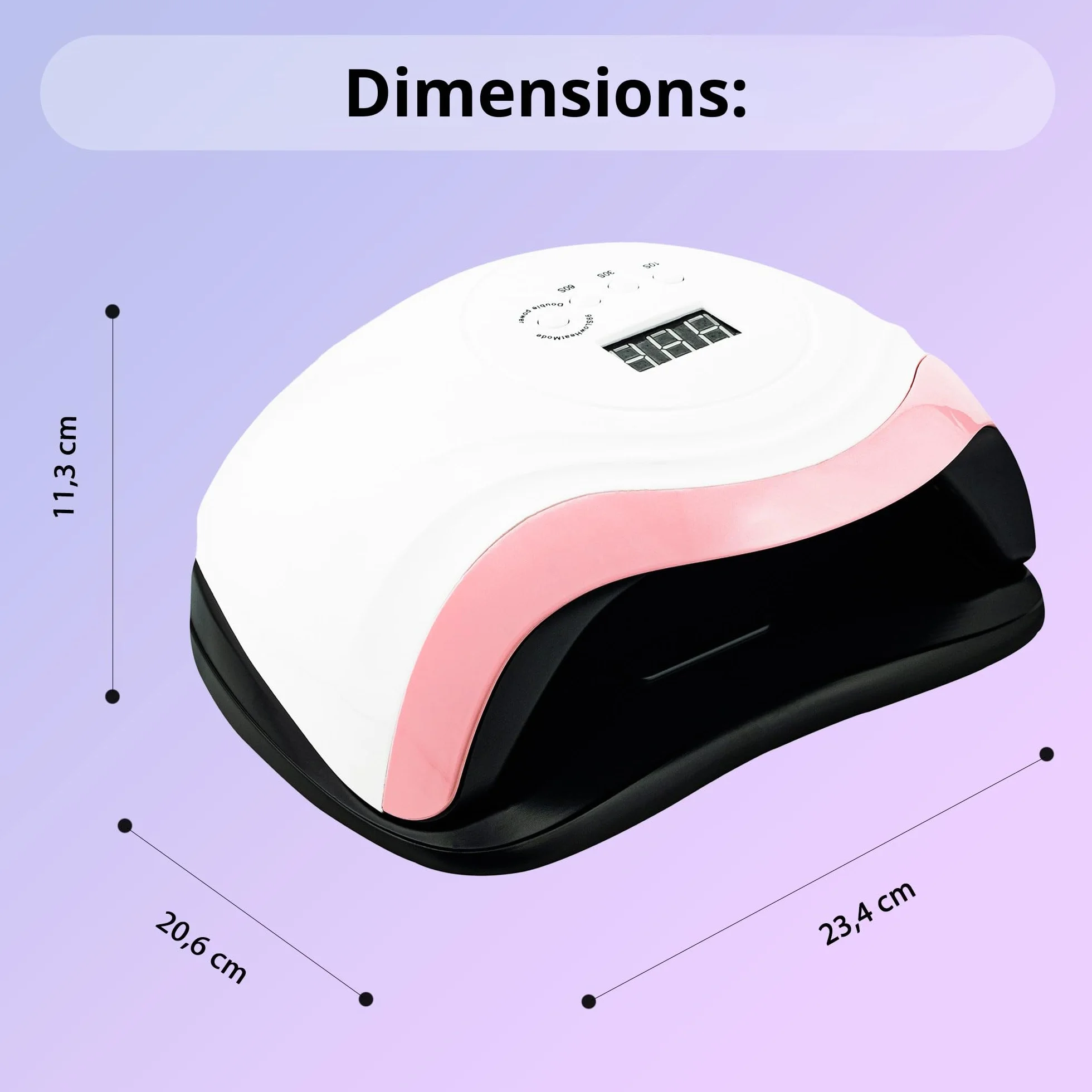 Lampa do paznokci żelowych 168W z timerem i czujnikiem LCD