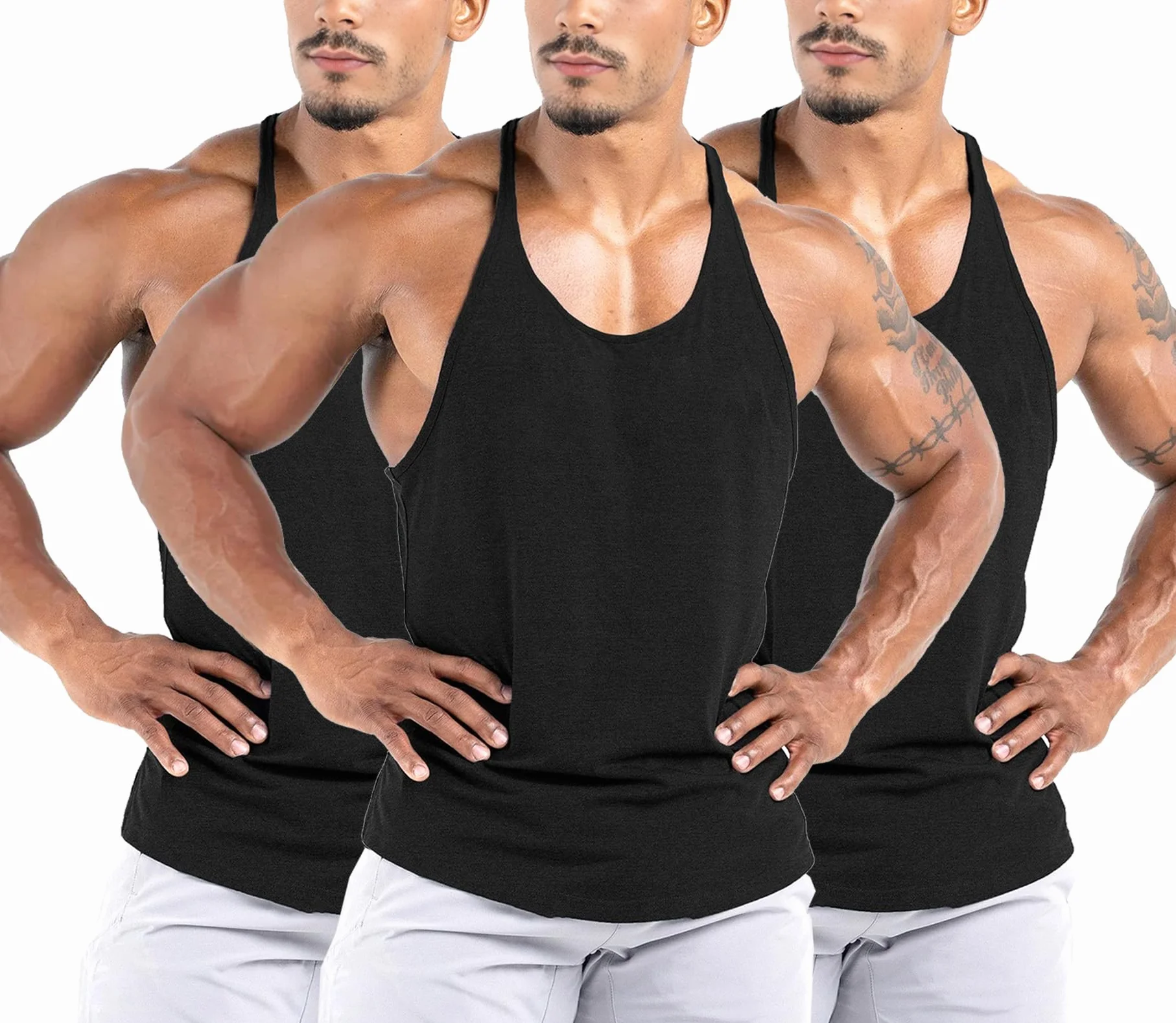 Męskie podkoszulki kulturystyczne Stringer koszulka treningowa na siłownię Y-Back Muscle Fitness Athletic Stretch szybkoschnący top
