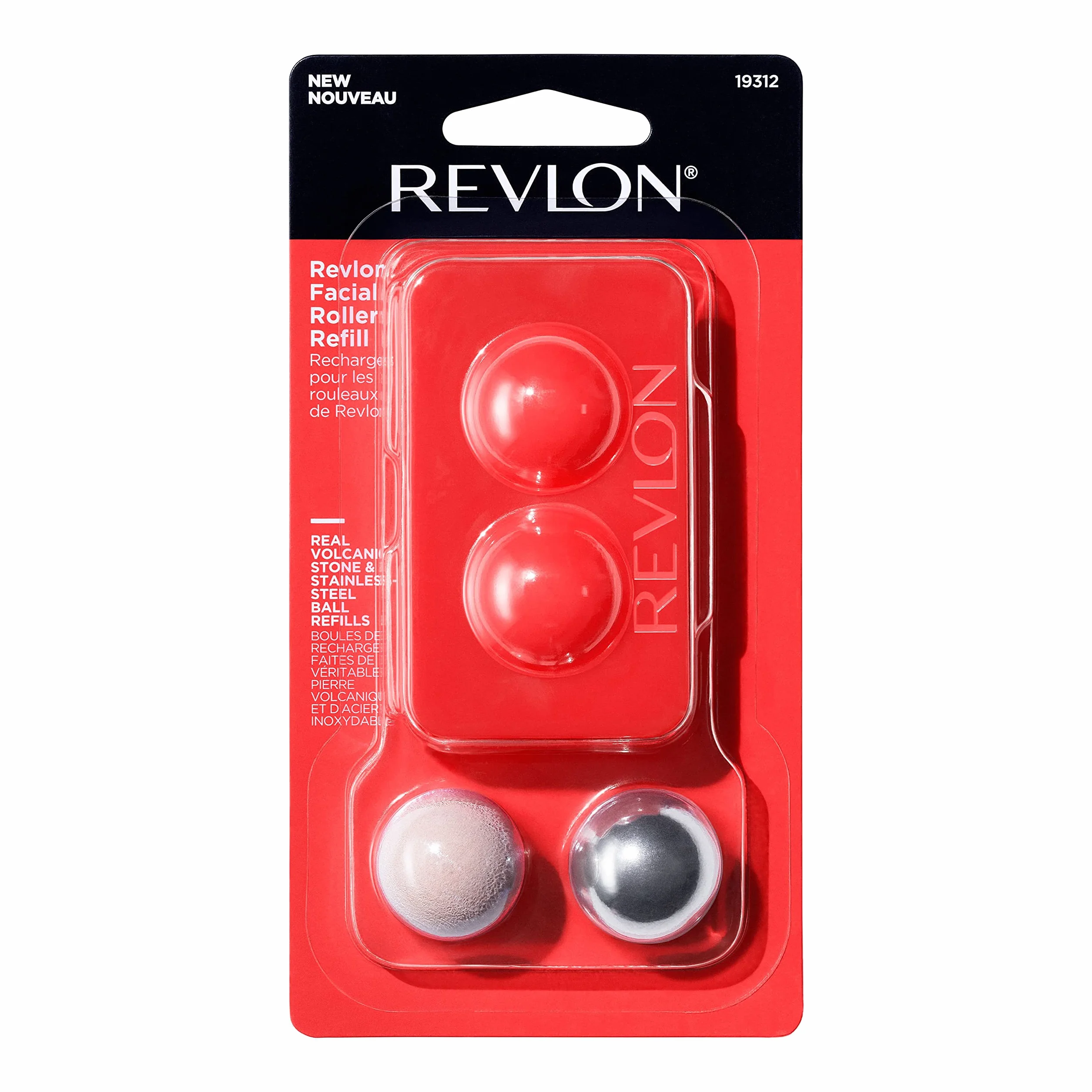 Revlon Wałek do twarzy z kamieniami wulkanicznymi i stali nierdzewnej, chłodzący, absorbuje sebum, 1 szt.
