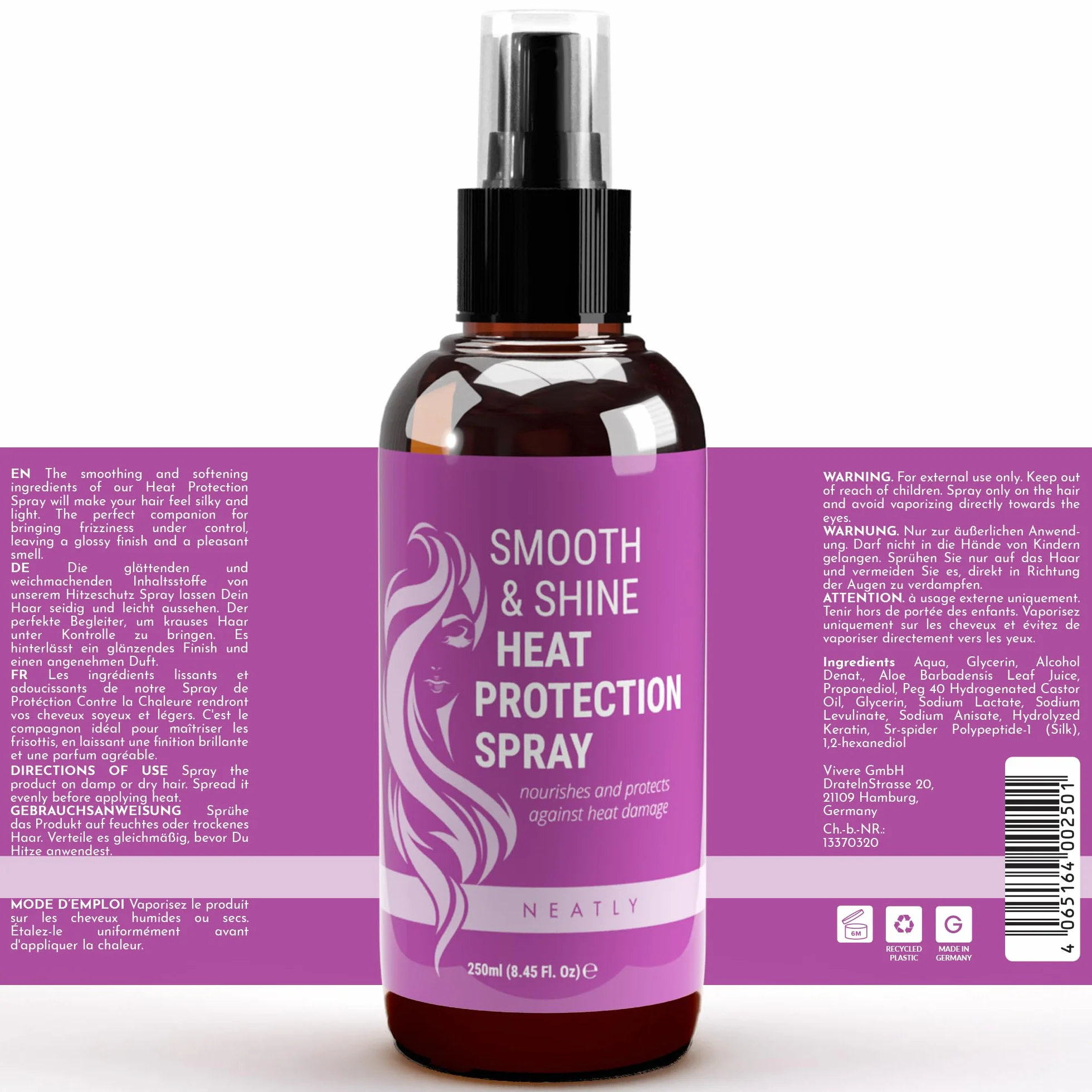 NEATLY Odżywczy spray termoochronny z aloesem 250ml Ochrona termiczna włosów